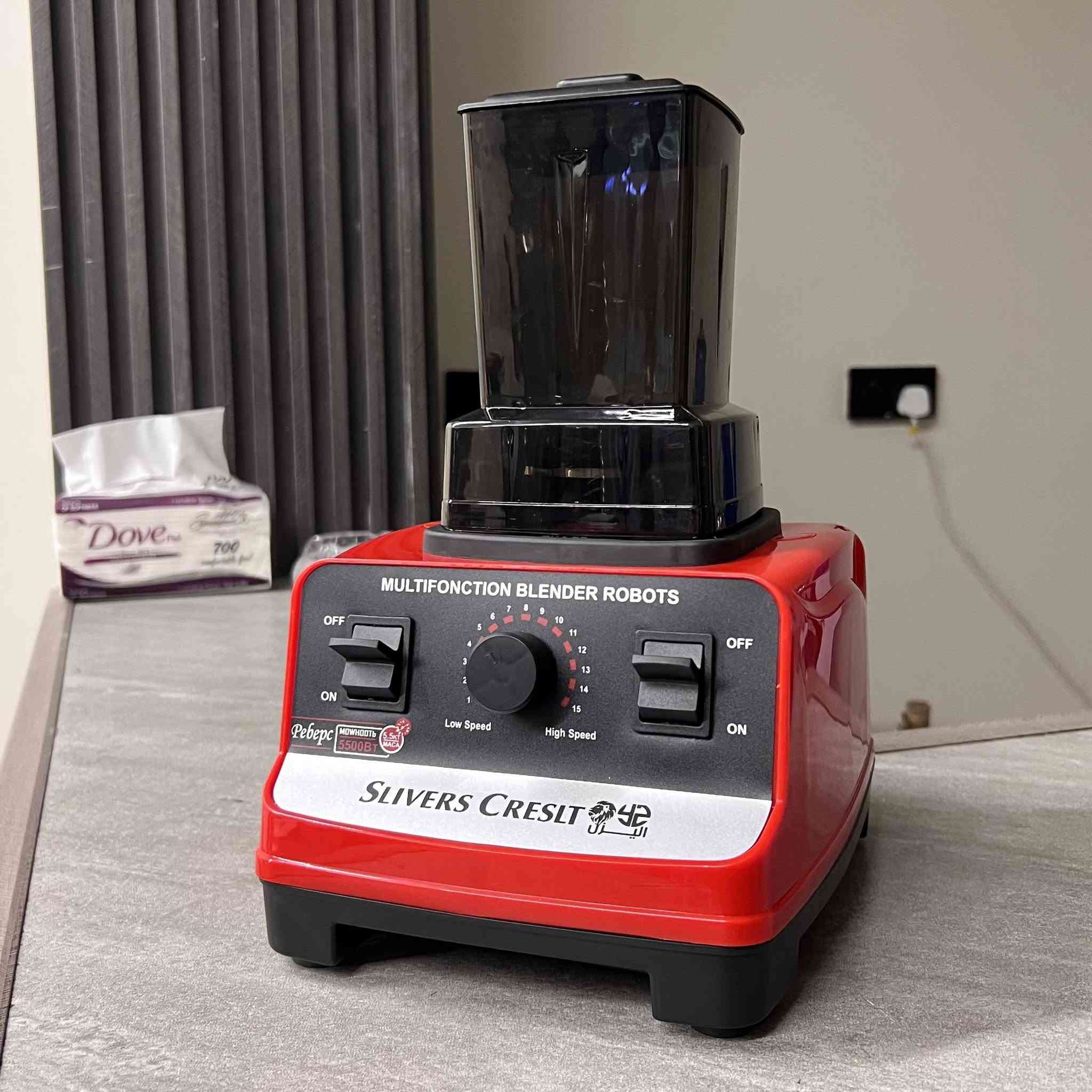 خلاط كهربائي جديد Slivers Creslt متعدد الوظائف موديل SC-1589 
خلاط كهربائي قوي ومتعدد الاستخدامات مصمم لأعمال الخلط والطحن اليومية بكفاءة عالية.

• محرك بقدرة 5500 واط مناسب للاستخدام المكثف

• سرعة دوران عالية تصل إلى 32000 دورة/الدقيقة

• تحكم بالسرعة

• شفرات تقطيع من الستانلس ستيل

• جرة كبيرة من البولي كربونيت بسعة 2500 مل

• نظام حماية من زيادة التيار وارتفاع الحرارة

• القدرة الكهربائية: 5500W

• السرعة: 32000 RPM

• سعة الجرة المقننة: 2.5 لتر

• الجهد الكهربائي: 220V ~ 50Hz

للتواصل *********** واتساب فقط
