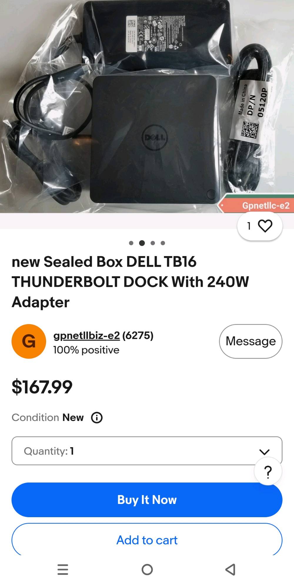 قاعدة توصيل DELL TB16 Thunderbolt جديدة في كمبيوتر مغلق مع محول طاقة بقوة 240 وات السلام عليكم شباب اخذت هاي ما اعرف شني طلعت لي بالباله اريد ابيعها ب 15 وبيها مجال راسلني على الواتساب فقط واذا انت تفيدك مال الحاسبه.هاي سعرها على الموقع الرسمي بس ما اعرف مال حاسبه شنو يستخدموها ما اعرف اللي تفيده خليه يراسلني***********