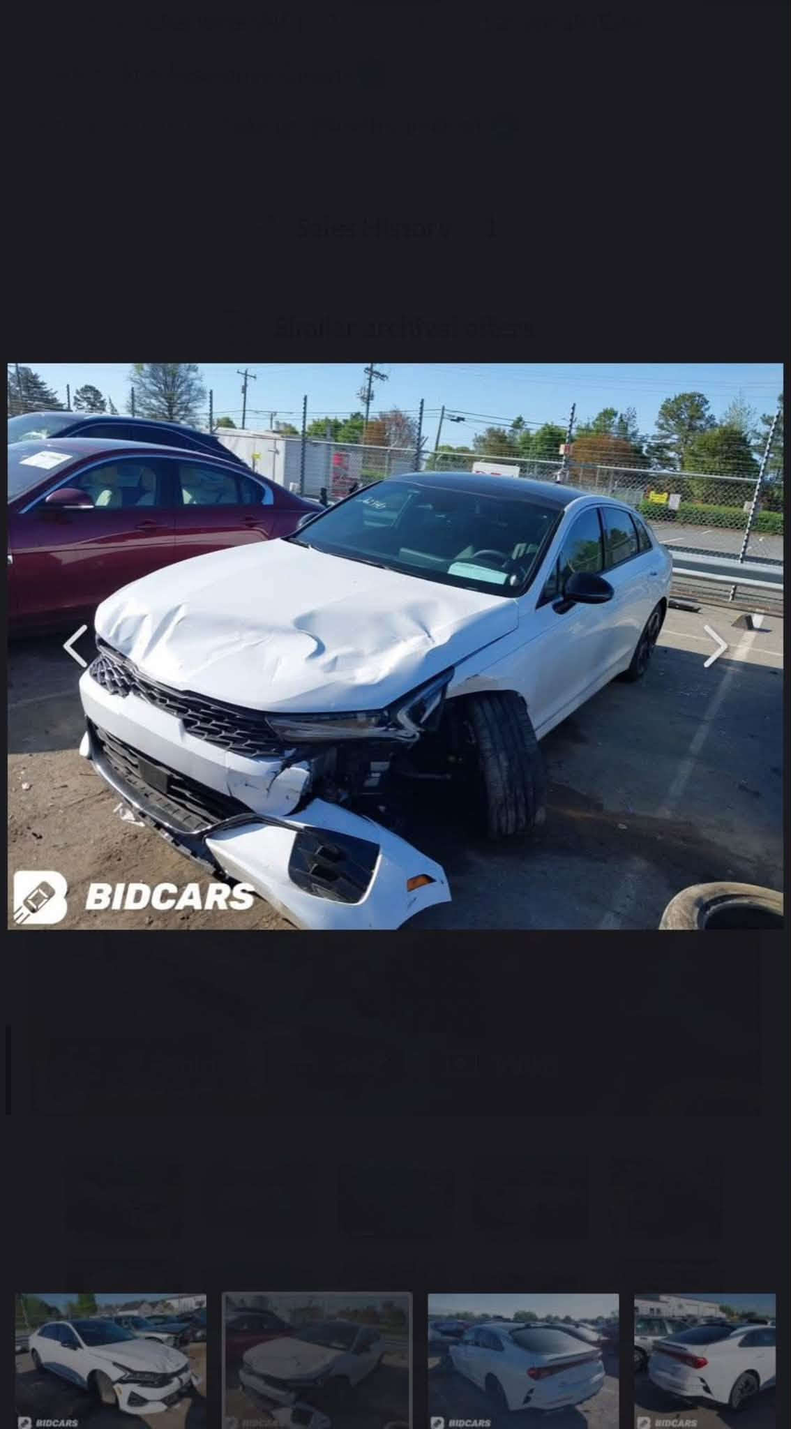 السلام عليكم
كي فايف 2023 gt line 
محرك 1600T
ماشيه 48 كم 
حادث موضح في صور 
رقم بغداد الجديد
رادار امامي 
كامره خلفيه 
وضعيات قياده 4 
وبعد مواصفات معروفه 
 178 وبيها مجال 
مكان سياره شارع فلسطين. 
***********

نص مكتوب في الصور:
- BIDCARS