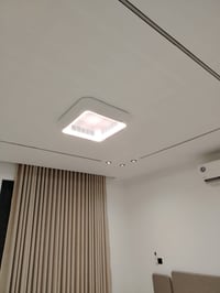 هذه مروحة سقف ديكورية حديثة "لطش" بدون شفرات (Bladeless Ceiling Fan) م...