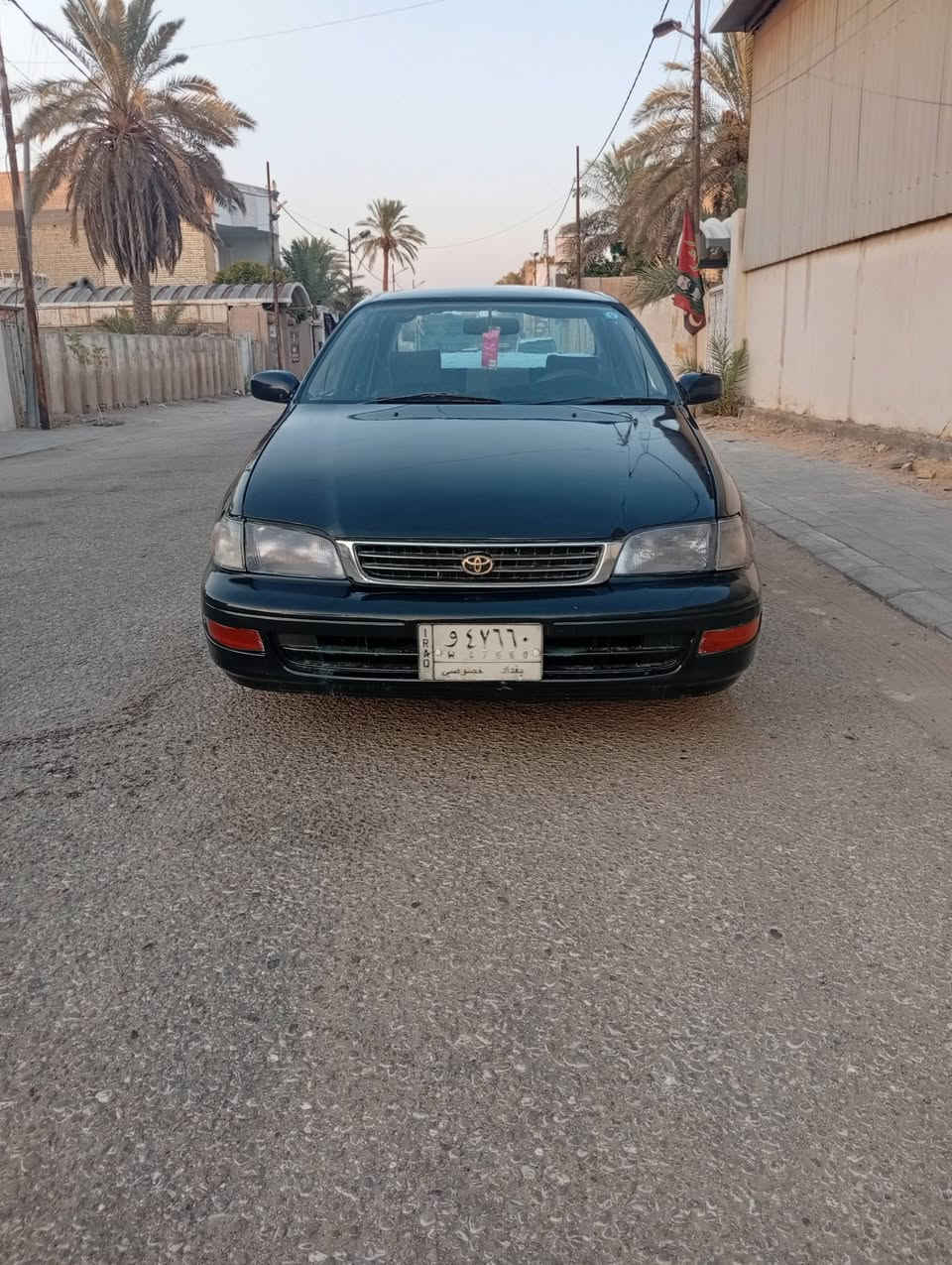 كرونا موديل 95رقم بغداد لون زيتوني  بسمي سنويه لل29 صاعده هزه قبل اسبوع كير ومحرك مكفوله من الكص والنقل والاصوليات  بيه ضربه جاملغ خلفي ما واصله للحوض كير ومحرك جدد حداديه امامي خلفي جدد كهربائيات كله شغاله تبريد عاطل  غرفته حلوه سياره جاهزه وناعمه مكان السياره نجف السعر 36ورقه وبيه مجال قليل اتصال *********** شريحه وواتساب ماعندي ماسنجر ولا متواجد ع الفيس
