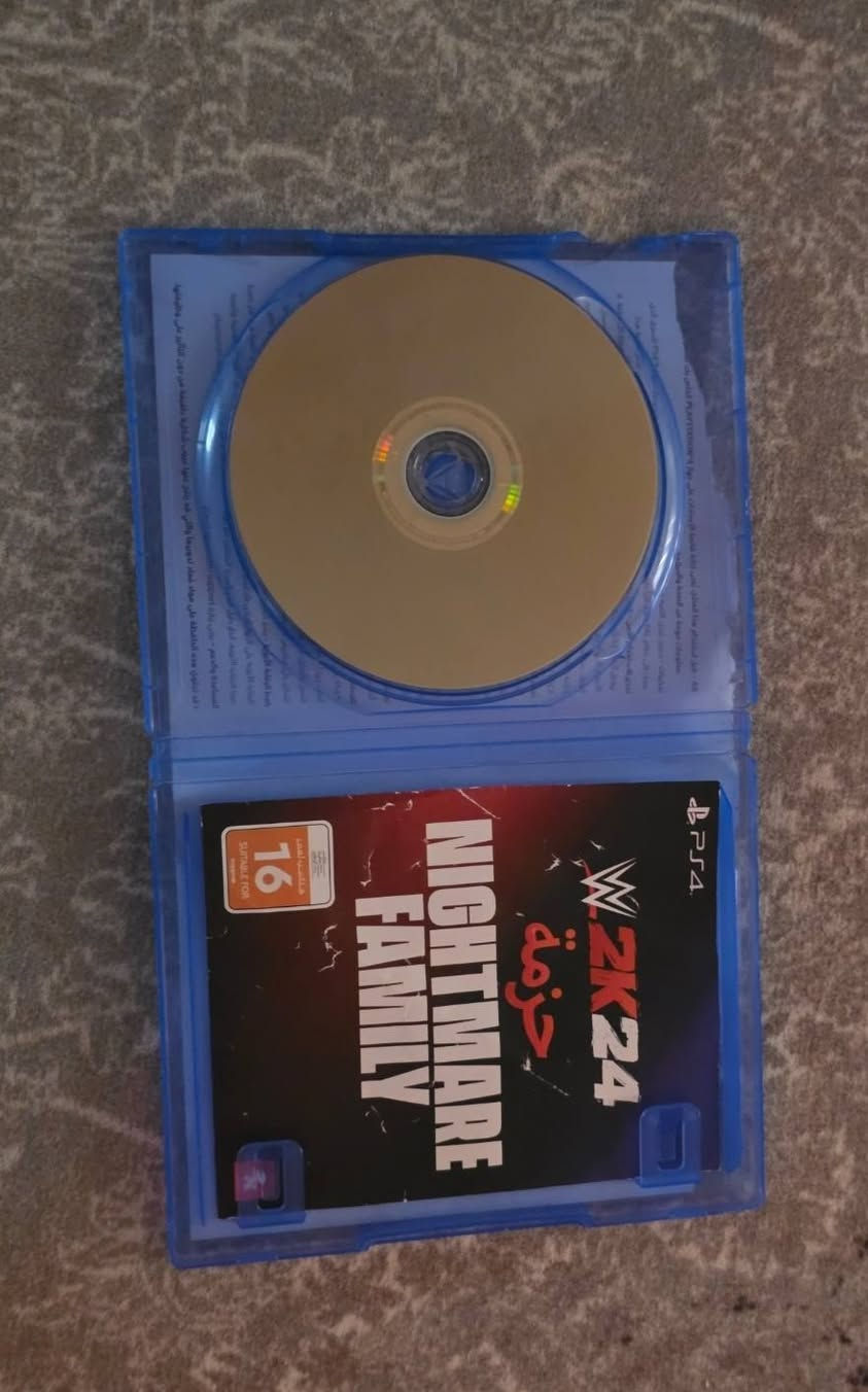 السلام عليكم، عندي قرص WWE 2K24 للـPS4 مستعمل مرتين او ثلاث مرات، حالته زينة والقرص يشتغل بدون أي مشاكل. إذا مهتم بالشراء سعره 23 الف وبي مجال عنواني بالبصره  حي الزهراء وماعندي توصيل  للتواصل والاستفسار  خاص او واتساب على رقمي ***********
