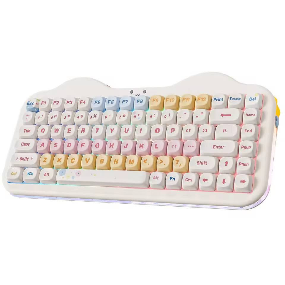 توفر...قطعة واحدة فقط 🚨
الكيبود YUNZII C75 Cake Meow (Beige / Candy)

الحالة:جديد New✅
السعر:90 الف 🟢

للحجز والاستفسار: خاص📩 او واتساب ***********📞
متوفر توصيل جميع محافظات العراق 🚚

⭐ أبرز مميزاته/
⌨️ حجم 75% (84 مفتاح) .

💻 متوافق مع:
Windows
macOS
Android
iPhone / iPad
🎮 يدعم NKRO (تسجيل جميع ضغطات الأزرار معًا)، ممتاز للألعاب. 
YUNZII KEYBOARD +1
🔄 Tri-Mode:
Bluetooth 5.0
2.4GHz (دونجل)
USB-C سلكي
🔋 بطارية ضخمة 5500mAh تكفي لفترة طويلة.
🔧 Hot-Swappable: يمكنك تبديل السويتشات بدون لحام.
🎵 Gasket Mount مع عدة طبقات عزل للصوت، فيعطي صوتًا ناعمًا (Creamy/Thocky).
🌈 إضاءة RGB مع إضاءة جانبية.
🧩 أزرار PBT Dye-Sub MOA Profile عالية الجودة، لا تبهت كتابتها بسرعة.

🎨 ما الذي يميزه عن غيره؟
🐱 تصميم مستوحى من الكيك والقطط.
😊 مؤشر LED على شكل وجه مبتسم.
🐾 قواعد سفلية على شكل كفوف قطة.
🐟 مستقبل 2.4GHz مخفي داخل قطعة على شكل سمكة.
🍰 هيكل يشبه طبقات الكيك مع ألوان باستيل مميزة. 

للحجز والاستفسار: خاص📩 او واتساب ***********📞
متوفر توصيل جميع محافظات العراق 🚚
