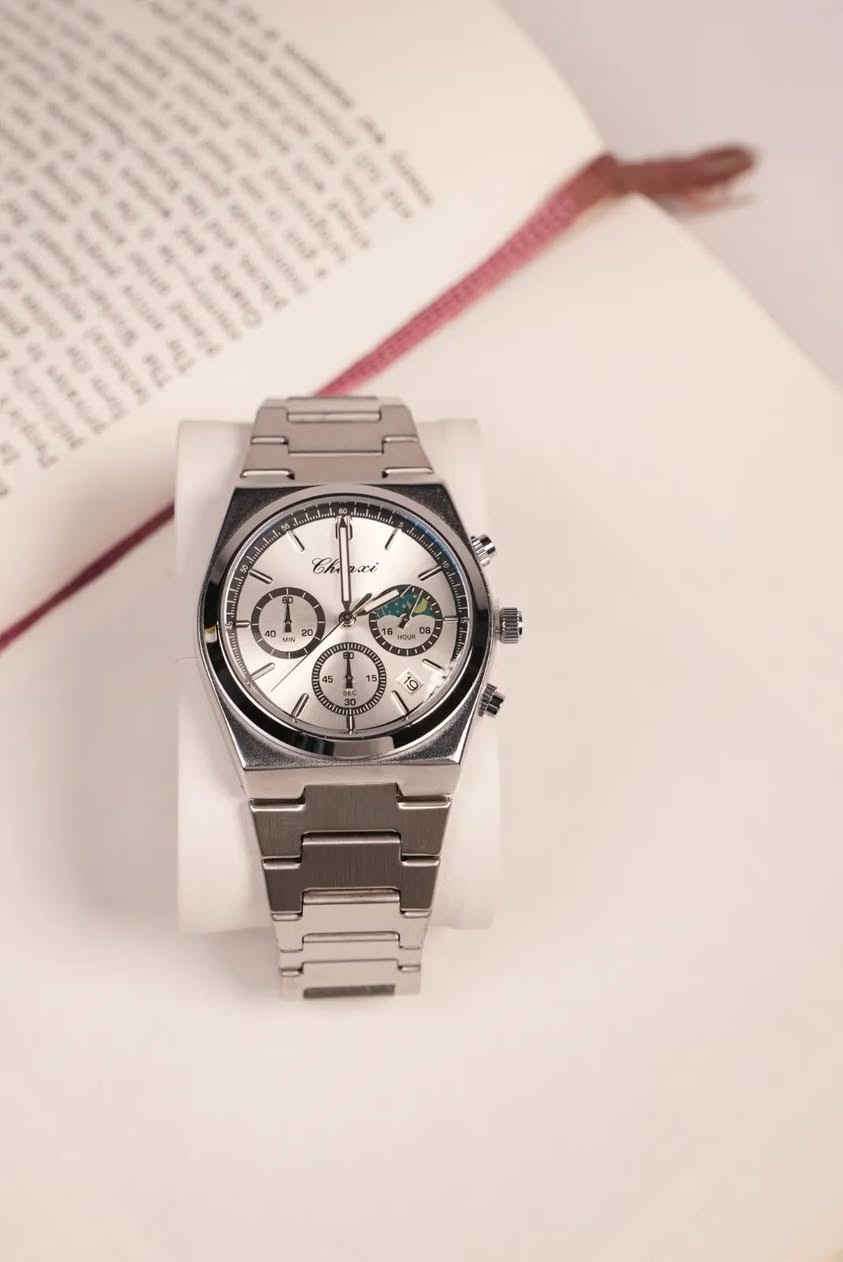 ⌚ ساعة CHENXI – فضي × أبيض ✨
💎 فخامة وأناقة بسعر مميز!

🔹 الموديل: CHENXI CX-922 🔹 كرونوغراف متعدد الوظائف 🔹 Moon Phase 🌙 🔹 عرض التاريخ وعقارب مضيئة 🔹 سوار ستيل مقاوم للصدأ 🔹 زجاج Hardlex 🔹 مقاومة ماء 3ATM 💧

💰 السعر: 35,000 د.ع 🔥 والسعر قابل للتفاوض!

📲 للطلب والاستفسار عبر الواتساب: ***********

🚚 توصيل متوفر لجميع المحافظات

🛍️ ميزو ستور | تميزك غير
