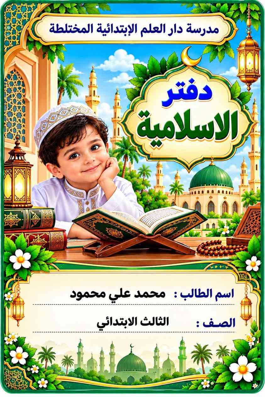 دفاتر مدرسية • تصميم شخصي • صلاح الدين - العلم