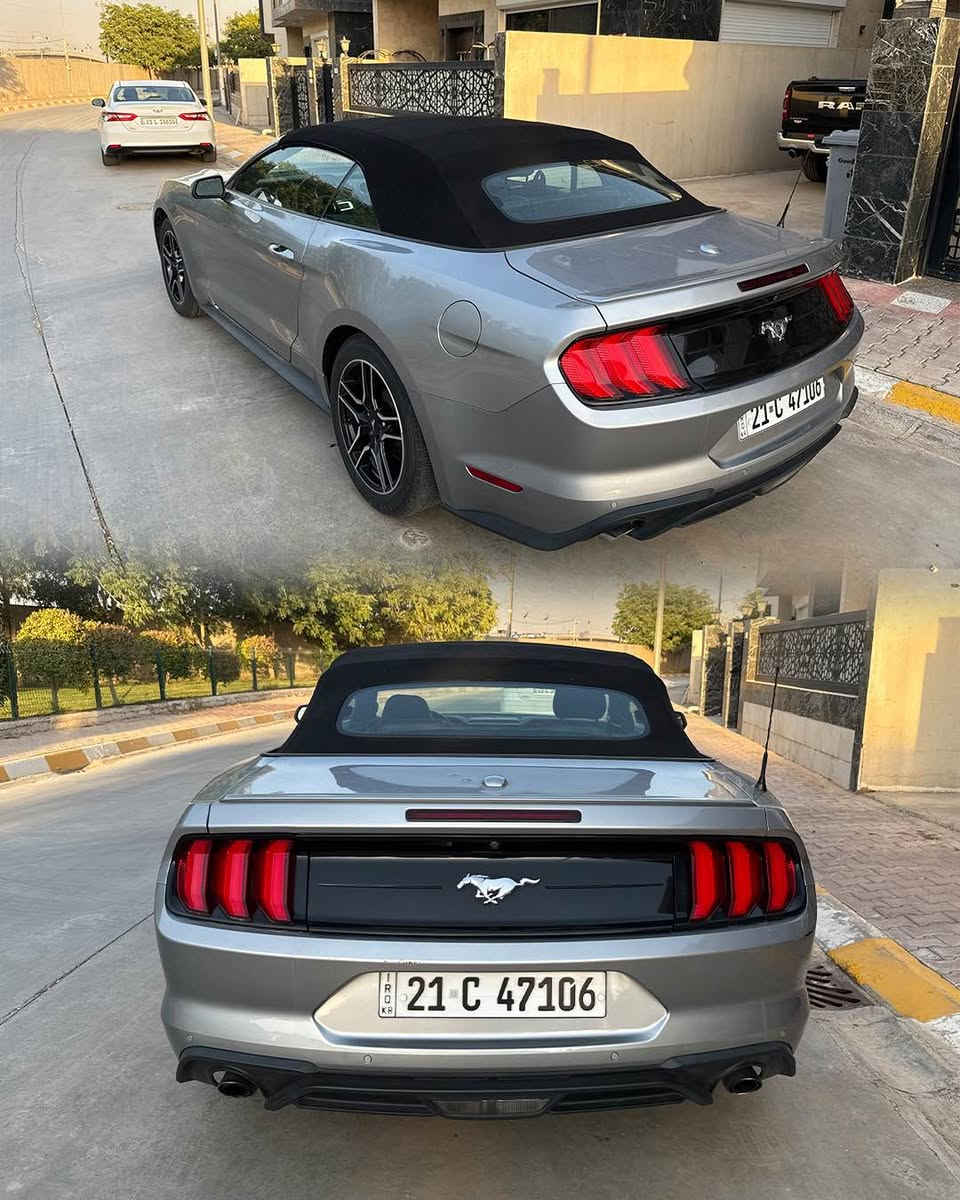 المواصفات:
• السيارة: Ford Mustang 
• الفئة: EcoBoost Premium
• سنة الصنع: 2022
• المحرك: 2.3L EcoBoost Turbo
• عدد السلندرات: 4
• ناقل الحركة: أوتوماتيك 10 سرعات
• الدفع: خلفي (RWD)
• المسافة المقطوعة: 95,000 كم
• اللون الخارجي: سلفر
• المقاعد: جلد أسود
• رقم التسجيل: السليمانية

✨ المواصفات الإضافية:
✅ شاشة لمس كبيرة
✅ Apple CarPlay & Android Auto
✅ تشغيل بصمة (Push Start)
✅ دخول ذكي (Keyless Entry)
✅ كاميرا خلفية
✅ حساسات أمامية وخلفية
✅ مثبت سرعة
✅ إضاءة LED
✅ جنوط رياضية أصلية
✅ مقاعد كهربائية
✅ مقود متعدد الوظائف
✅ نظام صوت ممتاز
✅ سقف كشف (Convertible)

📋 الضرر:
• قطعتان فقط.
• صور الحادث متوفرة بكل شفافية للمشتري الجاد.

💰 السعر المطلوب: 17,500 دولار
قابل للتفاوض بالمعقول بعد المعاينة.

📍 الموقع: كركوك
📞 للاستفسار: ***********

السيارة نظيفة وجاهزة كركوك, العراق

