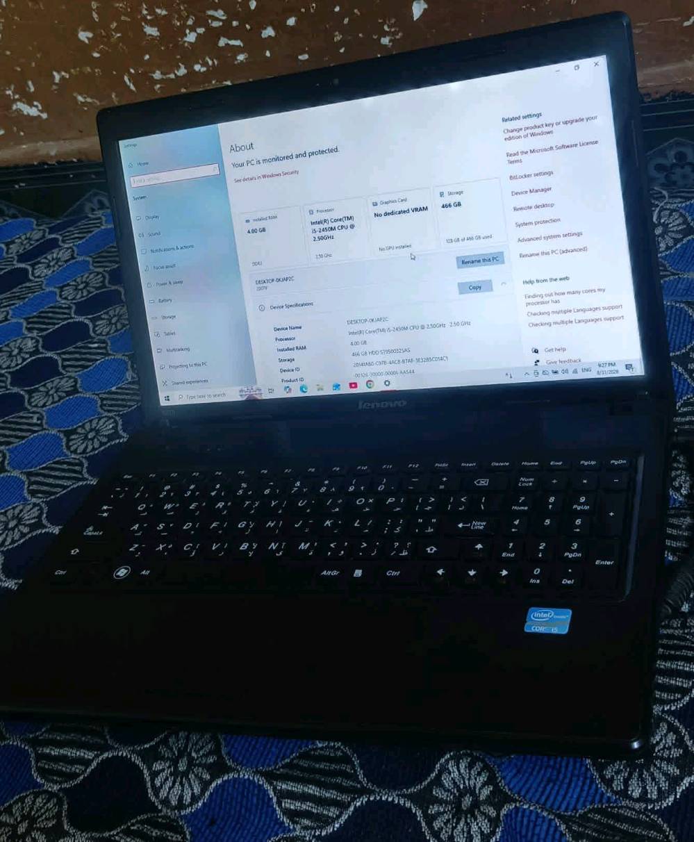لينوفو G570 اسود نضيف
كوراي فايف 5
جيل 2ثاني
رام4 قابل للتطوير
هارد500كيكا  قابل للتطوير
مكان اقراص دي في دي 
مكان ميموري
ثلث منافذ يو اس بي
نضافة90 بلميه 
بطاريه ساعه وحسب الاسخدام اقل او اكثر
مليان العاب قويه وبرامج
الاكسل والاورد ومواقع تواصل اجتماعي شير 
العاب قويه
 جي تي اي GTA ivGrand 
جي تي اي فور 4GTA 

كولف ديوتي 2 Call OF Duty Modern W

الة الحرب God of War 

 لعبة محاكي  الشاحنات 

Resident Evil  ريزنت ايفل 4

prototypef - Shortcut لعبة الرعب 
وبعد العاب ثانيه  والسعر بلاش 105 الف فقط 

عندي توصيل 
شراي راسلني او اتصل ***********