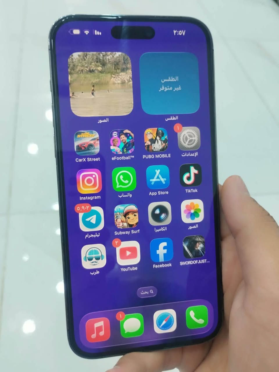 📱 للبيع iPhone 14 Pro Max
🔹 الذاكرة: 256GB
🔋 صحة البطارية: 86% — تشحنه مرة وحدة باليوم
🖥️ الشاشة: OLED أصلية
✨ الجهاز: نضيف جداً ومرتب بالكامل
✅ الجهاز كامل ونظيف وجاهز للاستخدام

📍 المكان: ديالى – بعقوبة / التحرير
💰 السعر: 680 ألف دينار
🤝 وبي مجال بسيط للجادين

📞 للتواصل: ***********
