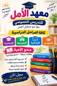 معهد الأمل • تدريس خصوصي • كافة المراحل