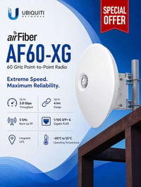 🔥 متوفر الآن UBIQUITI airFiber AF60-XG 🔥  حل احترافي للروابط اللاسلكية...