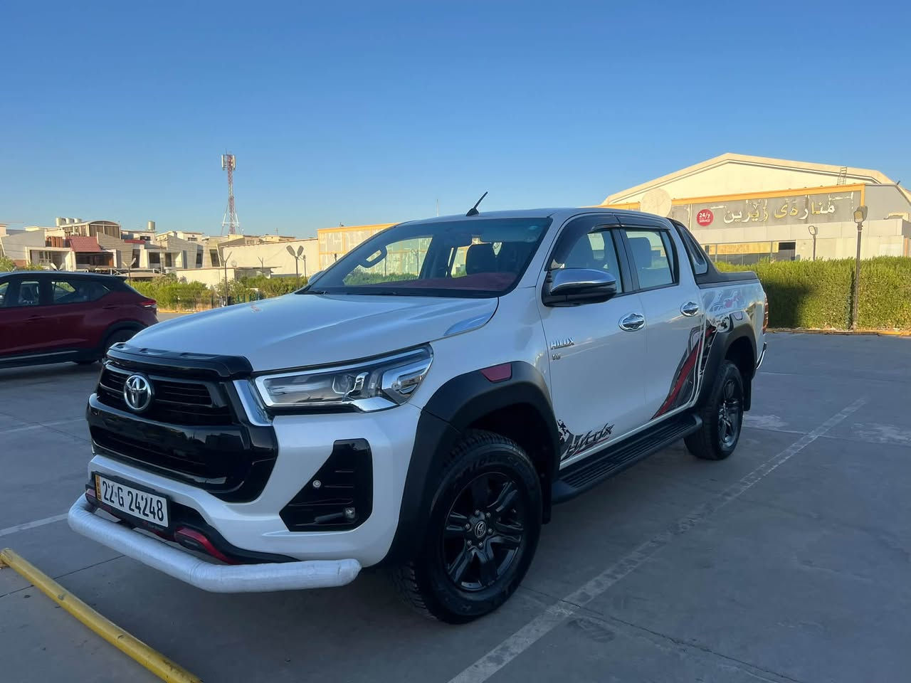 Toyota Hilux 2024 V6 TRD
//عربی //
شرکە جیهان 
سیارە مکفول کفالە عامە کلشی بشرت
گئر و محرک بشرت 
ماشیە ٦٠٠٠٠ الف کم 
قپات کمالیات 
سنوی جدید تاير جديد
مکان اربیل
سعر ٣٦٧$
رقم موبایل *********** whats app 

//کوردی//
سیارە شرکە جیهان 
سەیارەکە هیچی نیە هەمو قەلبی بە شەرت
گئرو مەکینە بەشەرت 
٦٠٠٠٠ کم رؤیشتیە
هەمو کەمالیاتەکی لؤ کرایە
سەنەوی نوییە تایەی نوییە
شوین هەولیر 
نرخ٣٦٧ $
رقم موبایل *********** whats app

