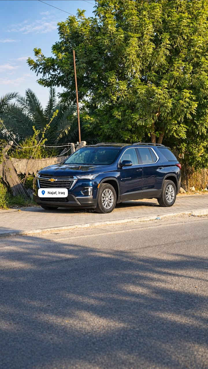 ا 🚘 للبيع | شفروليه ترافرس 2023 LT
🔹 الموديل: 2023
🔹 الفئة:LT
🔹رقم اربيل
🔹 اللون: نيلي
🔹 الممشى: 47000 مايل
🔹 المكينة: V6 (3600)
🔹 الدفع: سحب أمامي (FWD)
🔹 الوارد: أمريكي 🇺🇸
🔹 الحالة: ممتازة جداً ومحافظة عليها بشكل كبير

🛠️ تفاصيل الضرر:
جاملغ جهة السائق وطرف البنيد وطرف باب السائق وقليل بلجاملغ الخلفي

✨ من مواصفات LT
• جلد فاخر
• كراسي كهربائية
• تسخين الكراسي
• شاشة وسطية كبيرة
• Apple CarPlay & Android Auto
• كاميرا خلفيه
• رادار وأنظمة أمان ومساعدة للسائق
• تحذير النقطة العمياء
• تحذير مغادرة المسار
• مثبت سرعة
• تشغيل بصمة/زر
• تشغيل عن بُعد
• باب خلفي كهربائي
• تحكم بالمناخ
• 3 صفوف مقاعد
• تحكمات على المقود
للاستفسار الاتصال ***********📱
