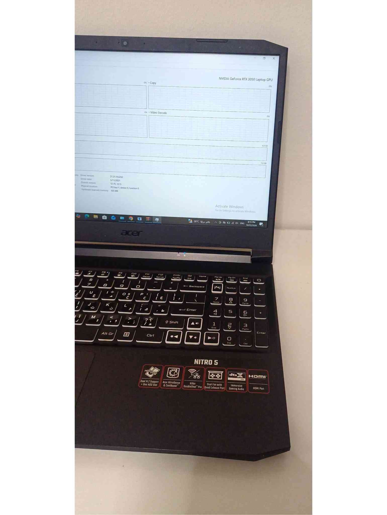 Acer Nitro 5 • i5-11400H • RTX 3050