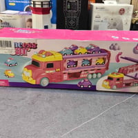 لعبة شاحنة نقل سيارات للأطفال بتصميم الأميرات (Princess Car)، وهي مخصص...