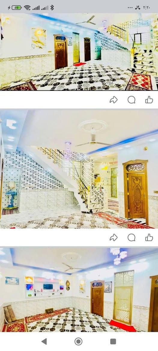 دار للبيع مساحه 200متر 
طابو صرف سند بسم المالك 
يحتوي على غرفتين وصاله ومطبخ ستقبال 
صحيات منور بناء جديد 2026
العنوان النجف مجمع بيتي 2مقابل مجمع الصلطان 
السعر 120وبي مجال ***********

نص مكتوب في الصور:
- طابو سند حر - طابق واحد المحتويات: غرفتين صالة عرض المزيد