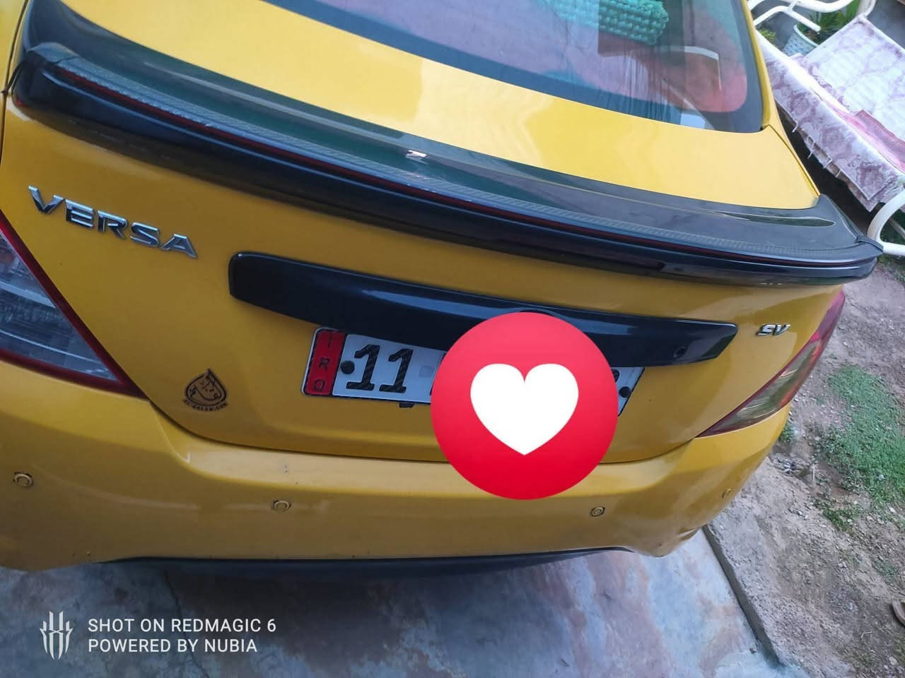 السلام عليكم
نيسان فيرسا 2019 للبيع سيارة نظيفة و جاهزة
رقم بغداد بيها بطاقة بانزين السيارة بأسمي رقم دولي السنوية لل2028 تحويل شرط 
السيارة بيها قطعة وحدة بس جاهزة مال شغل 
للأستفسار اتصل ***********
ما متواجد ع النت هواي

نص مكتوب في الصور:
- SHOT ON REDMAGIC 6 POWERED BY NUBIA
- SHOT ON REDMAGIC 6
- POWERED BY NUBIA