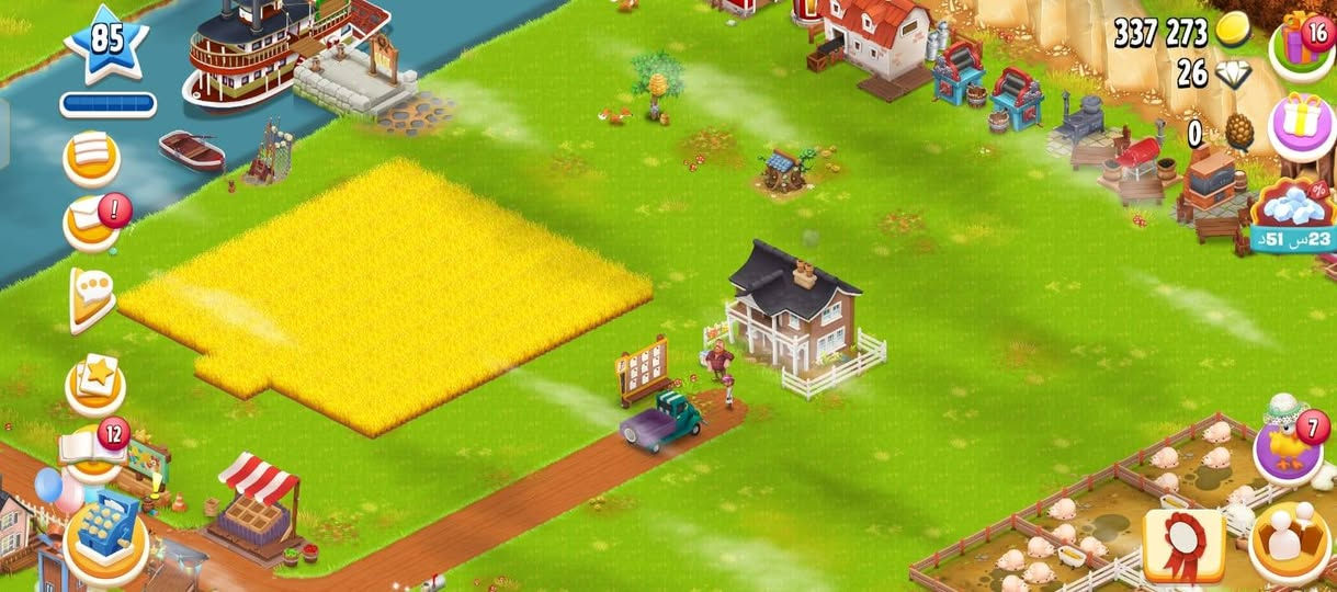 مزرعه لفل 85 ضمان حضر متجر  ✅

حضيره 10.000 

صومعه 2200

ارض مفتوحه كامله ضمان انشاء قديم ✅✅
السعر 45 ماستر 

شراي يتفضل خاص 👍✅

نص مكتوب في الصور:
- 85 337 273 26 0 16 7 12 23 س 51د
- 85 337 273 26 0 23س 51د 16 12 7
- Max
- سعة الحظيرة: 2/10000
- زيادة سعة التخزين إلى 10050
- 0/219
- 1/219
- 1752
- 1744
- الرجوع
- Max سعة الصومعة: 306/2200 60 32 30 28 22 20 20 20 12 12 10 10 شراء Farm Pass احصل على مخزون إضافي من Farm Pass زيادة السعة
