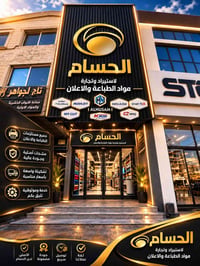 **أهلاً وسهلاً ❤️**  في **شركة الحسام لاستيراد وتجارة مواد الطباعة وال...