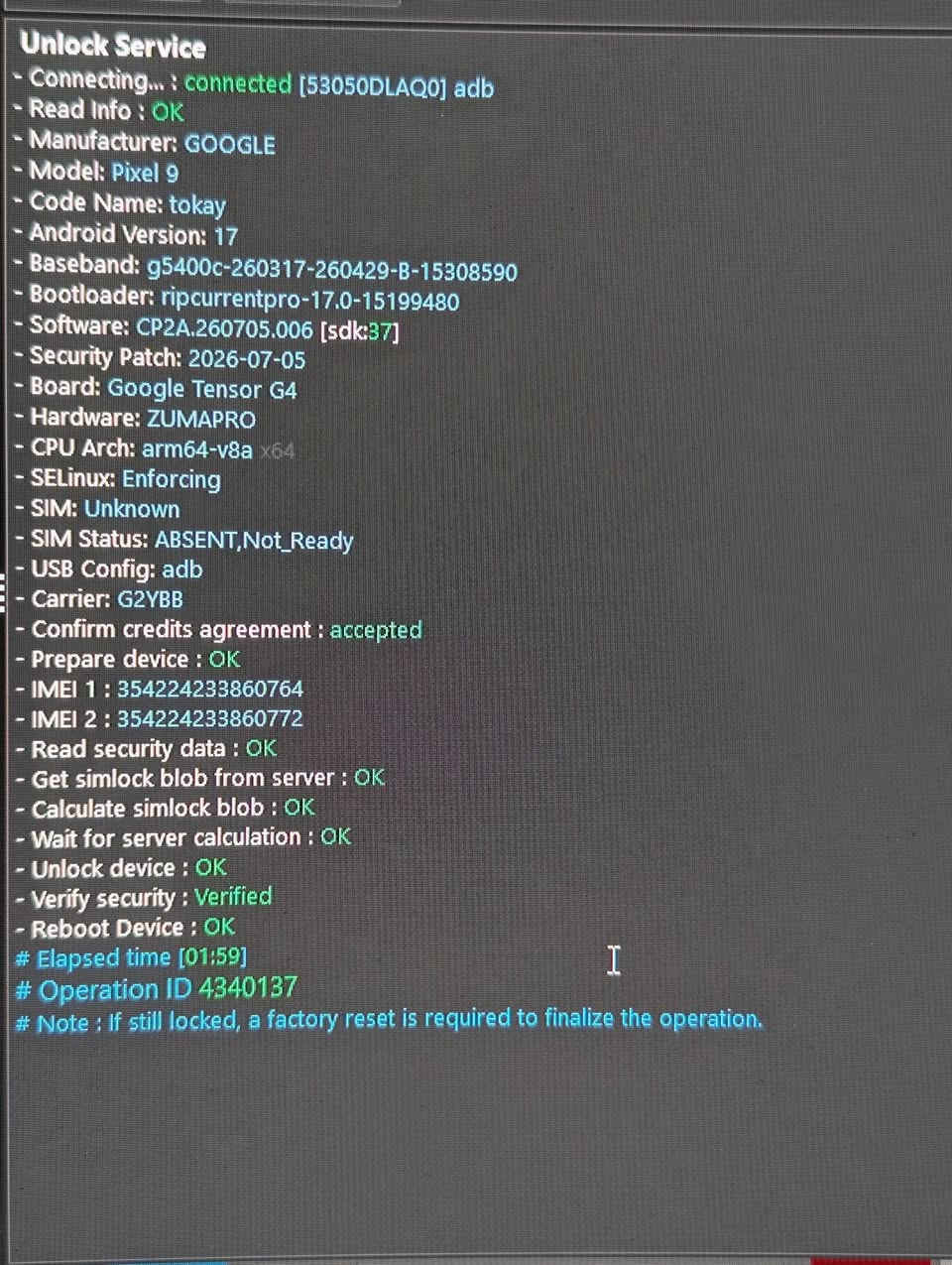 المعادلة انحلت وكل اجهزة pixel انفكت 🔥
هذا الامر اخذ مني سنه كاملة بحث وتجارب حتى الكة افضل طريقة بانسب سعر اكدر اكول حاليا الحمدلله 
متوفر (فتح رسمي للشريحه) الفعلية والالكترونية لجميع اصدارات كوكل بكسل سواء كنت داخل العراق او خارج العراق

 (وضمان تحديث الجهاز مدى الحياة )

⚠️ تحديدا security patch 2026-7-05 ⚠️

⚠️اما المتحدثة security patch 2026-8-05 راح يتوفر قريباً ⚠️

الفتح رسمي والاسعار ثابتة ومناسبة للجميع 🙏

بالاسفل اجهزة مفتوحة رسمي كل الموديلات

واتساب *********** 

 ادمن حبيبي وافق خلي الناس تحل مشكلتها وتدعيلك 💙

