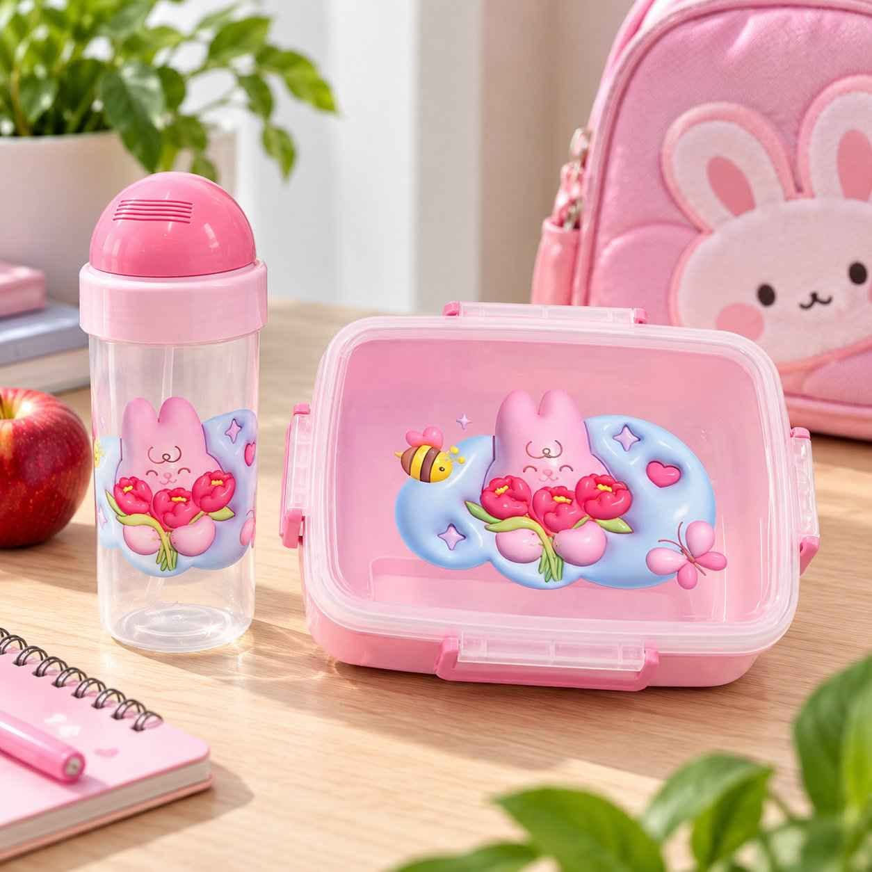 خلي وجبة طفلك أحلى وأرتب! 🐰💗
طقم لطيف يجمع علبة الطعام وقنينة الماء بتصميم كيوت يجذب الأطفال، عملي للمدرسة والروضة والطلعات، ويخلي كلشي يحتاجه طفلك مرتب وسهل الحمل 🎒✨

💧 قنينة بمصاصة وحزام للحمل
🥪 علبة طعام عملية ومحكمة
🎀 تصميم كرتوني لطيف يحبه الأطفال

طقم واحد… يخلي يوم طفلك أحلى! � الفارس, صلاح الدين
