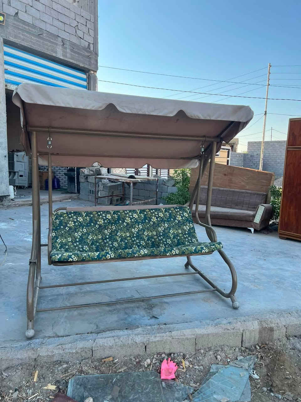 1.كنتور ست ابواب صاجً
2.كنتور اربع ابواب صاج عدد2
3.كنتور بابين 
4.مرجوحه 
5.طباخ مصري 
6.تخم عشر مقاعد عدد2
7.جرابي نفرين 
كاونترات hdf عدد 2

المكان بابل قضاء المحاويل مقابل معسكر المحاويل البوابة الشمالية بتجاه بغداد 
يوجد لدينا خدمة توصيل 
للاستفسار الاتصال على الرقم التالي *********** او التواصل عبر الواتساب برقم الاسيا

