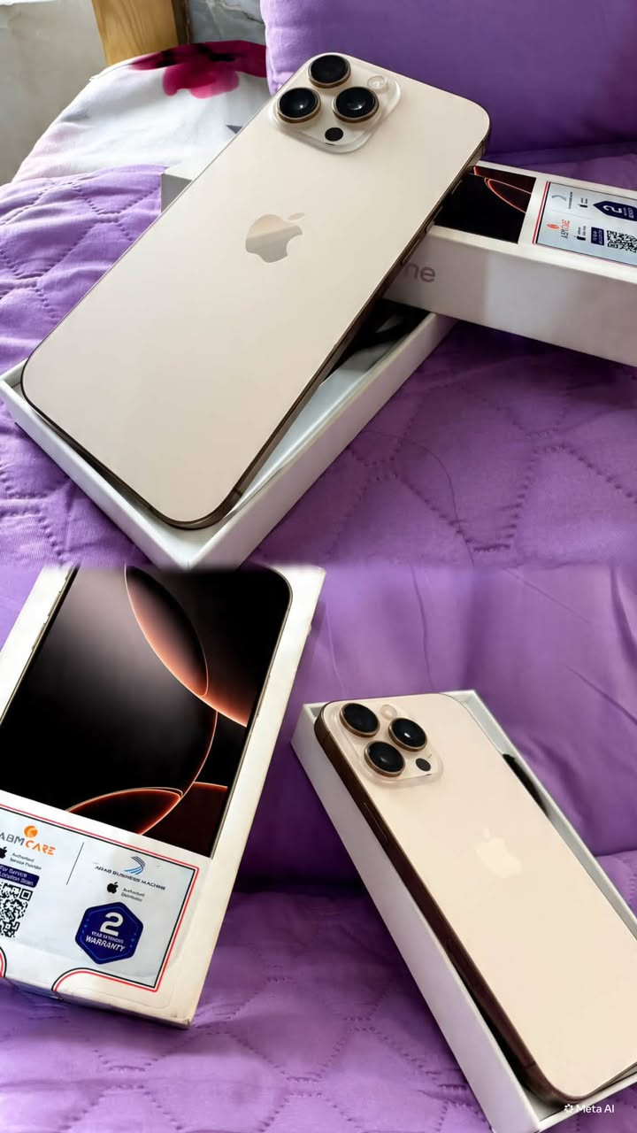 ايفون 16 برو ماكس مكفول من الزلغ

 شرق اوسط 
بطارية 🔋90٪؜
كامل ملحقاته 
للبيع او مراوس  
الاستفسار ***********
