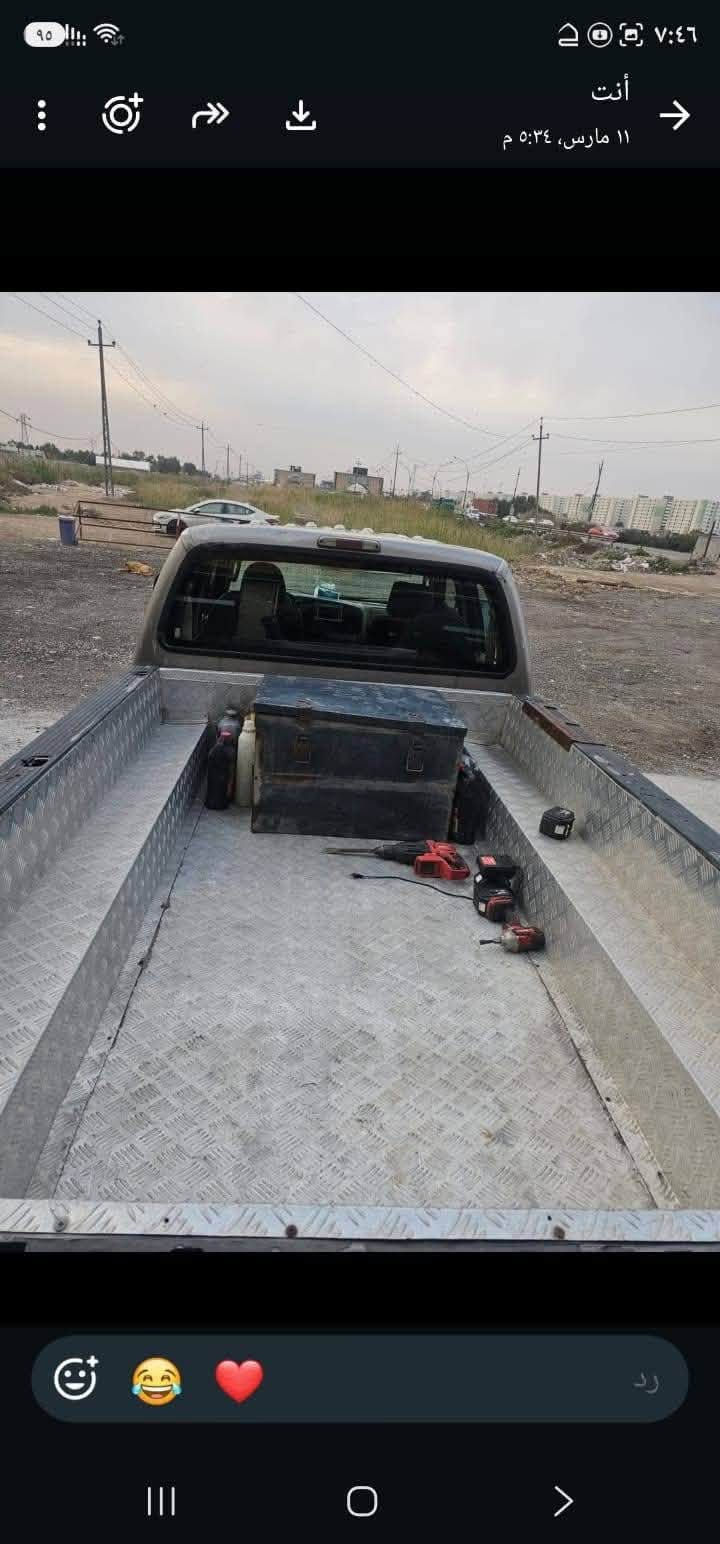 FORD F-350 2007

مرحبااً 

فورد F-350  للبيع او مراوس

رقم اربيل سنويتها منتهيه بـ 2023 

بيها حصة مال كاز 8 سلندر بيع او مراوس شرط التحويل

 السياره بلاديه وشغاله من كهربائيات وكير ومحرك وتبريد كولشي شغال

 بس بيها شغله وحده من تطفيها لازم تعوفها ربع ساعه وتشتغل واني كاصتلها انجكترات يم ولد بكسره وعطش يعني الي ياخذها يروح يشدهن يمه كاملات من ضمن حساب السياره يعني اني دافعه حسابهم

تخم تاير جبلي نضافته 80%

صدرها نضافته تقريبا 90%

كير محرك مكفولات 

السعر 72$ قابل للتفاوض ...

مكاني بغداد حي الجهاد او بسمايه بالمنطقتين

للاستفسار  :-

*********** خط 

*********** واتساب

نص مكتوب في الصور:
- أنت
- ١١ مارس، ٥:٣٤ م