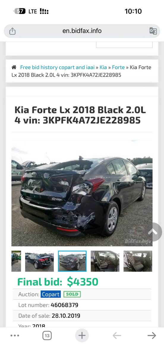 السلام عليكم…
كيا فورتي للبيع موديل 2018 أمريكي حادثه مبين بالصور رقم سليمانيه مكفوله كير ومحرك تبريد ثلج لايت زنون السعر 115 وبي مجال مكاني بغداد حي الجامعه الاستفسار الاتصال بالرقم ***********
