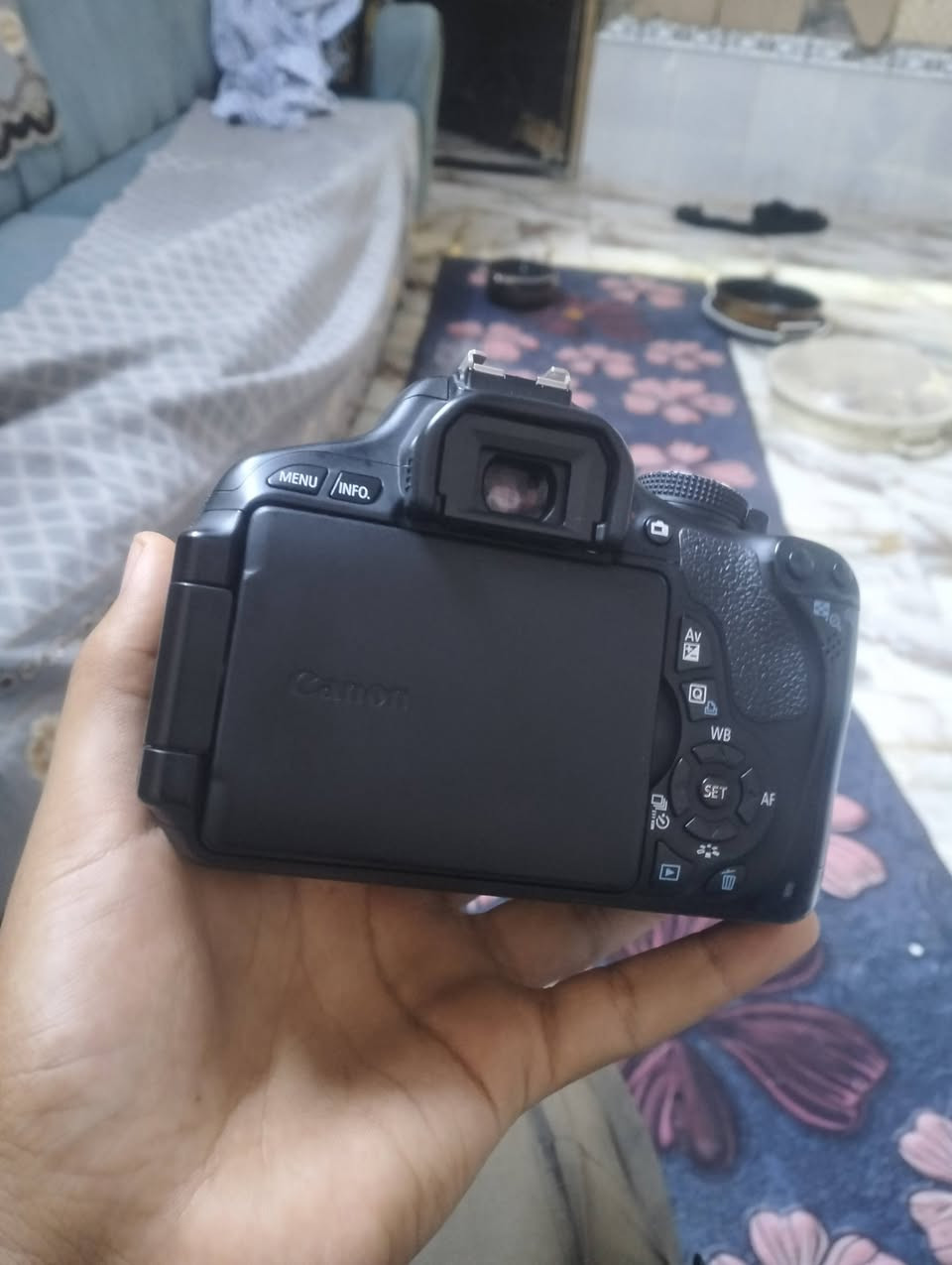 كامرة كانون 600d وية عدسك 55-18 نضيفة كلش مكاني ناصرية مركز  يجي وياهة جنطة حزام بطاريةشاحنةسعره 350 تواصل ***********
