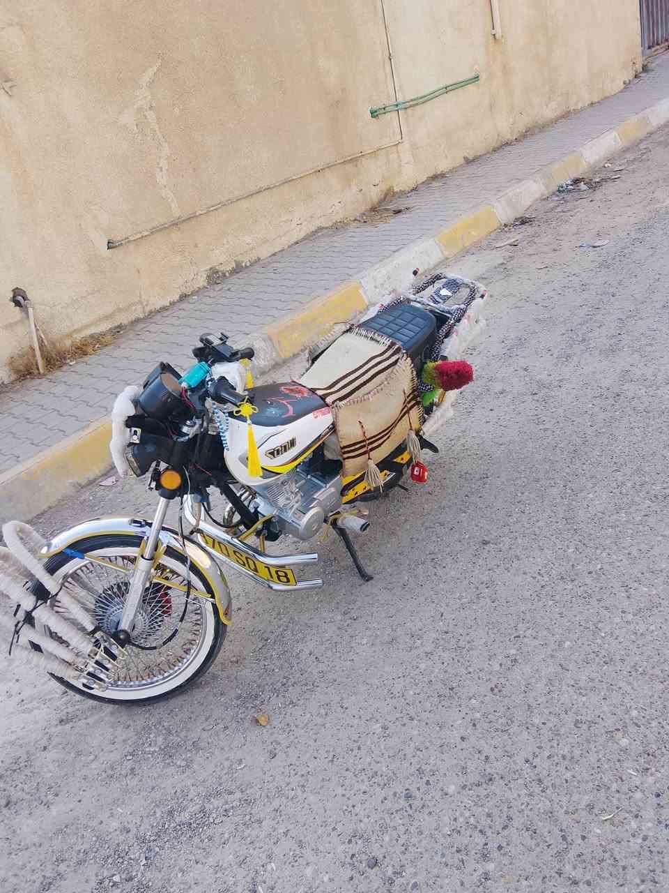 سلام وعليكم دراجه تايكر للبيع موديل 25 محرك ما ممدود انطيك كفاله عامه  محرك 125 سعر خاص اتصل بيك خير ودلل المكان ديالئ دلي عباس اتصل رقم ***********
