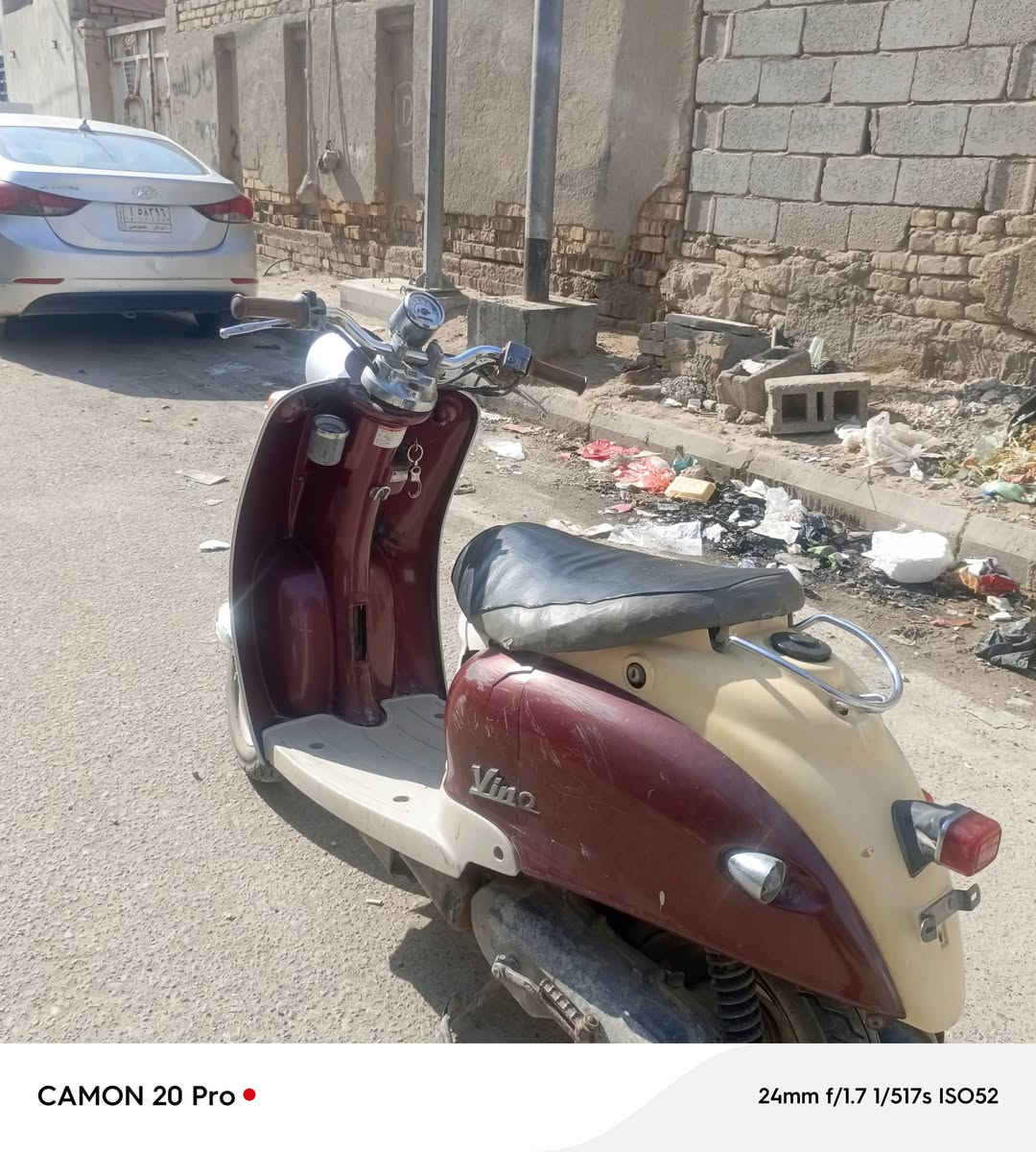 السلام عليكم دراجه مصريه مامفتوحه سلف هندر كهربائيات كلها كامله مكمله دراجه تخبل سعر 450وبيها مجال مكان ناصريه مركز رقم***********

نص مكتوب في الصور:
- CAMON 20 Pro • 24mm f/1.7 1/484s ISO50
- CAMON 20 Pro 24mm f/1.7 1/517s ISO52
- CAMON 20 Pro • 24mm f/1.7 1/982s ISO51