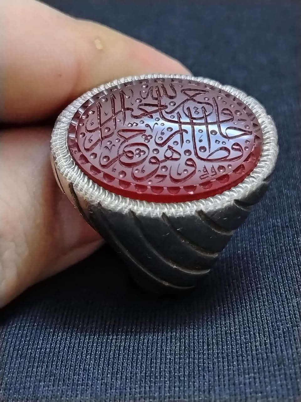 عقيق يماني • خاتم قياس ٢٠ • ٣١ غرام