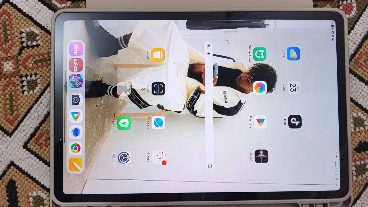ايباد poco pad m1 كامل ملحقات مستخدم اسبوع نضافة 100 ذاكرته 256 رام 12+12 ببجي 120 فريم السعر 375 وبيه مجال بسيط للطيبين للتواصل خاص ***********
