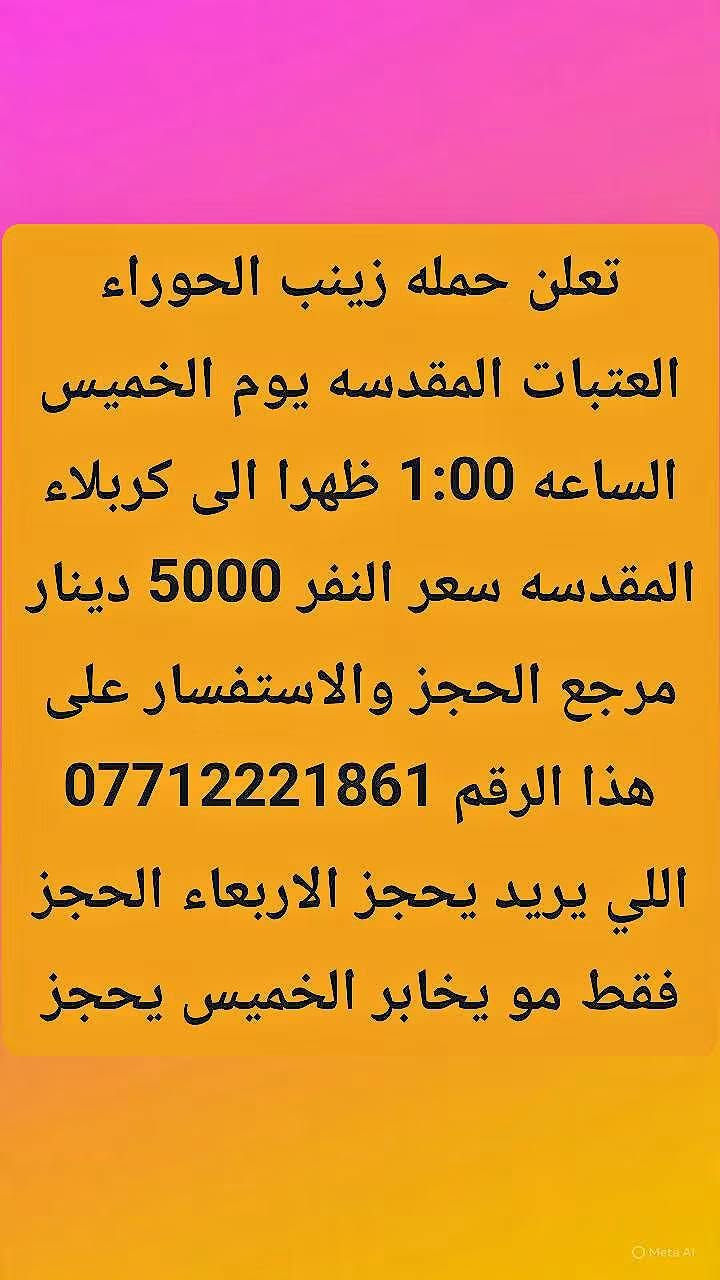 حملة زينب الحوراء • كربلاء المقدسة • النجف الأشرف
