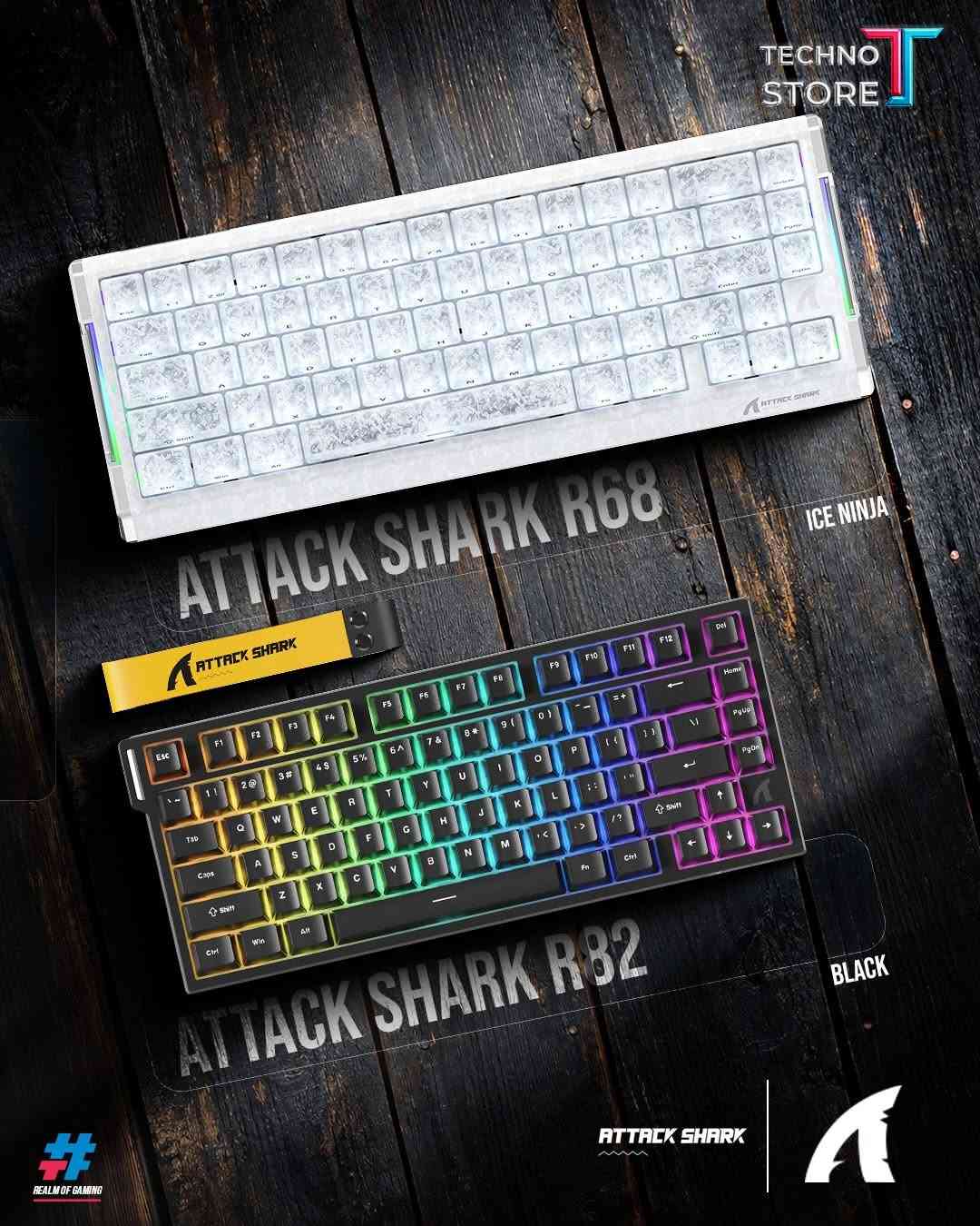 كيبوردات Attack Shark • استجابة عالية • توصيل بغداد