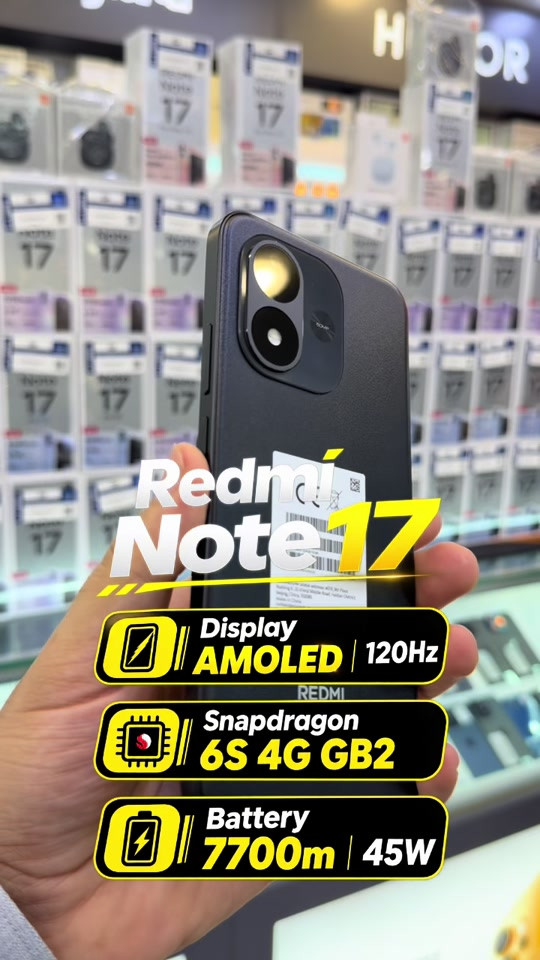 ريدمي نوت 17 • 7700mAh • 6GB/256GB