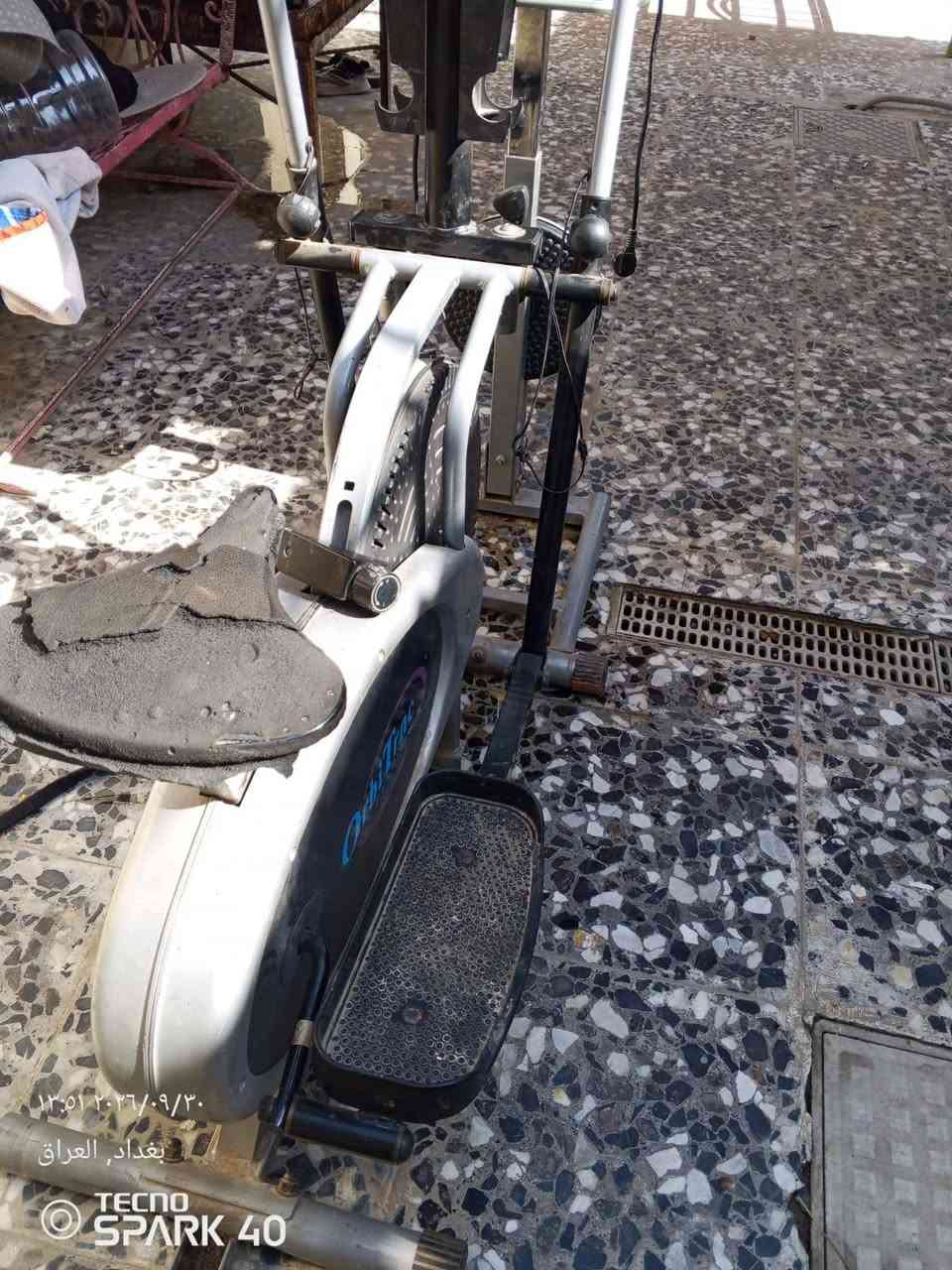 هذا الجهاز هو جهاز رياضي منزلي مزدوج (2 في 1) يجمع بين دراجة تمارين ثابتة (بايسكل) وجهاز أوربتراك (إليبتكال) للتمارين البيضاوية.
جهاز رياضي منزلي مزدوج (2 في 1) يجمع بين دراجة تمارين ثابتة (بايسكل) وجهاز أوربتراك (إليبتكال) للتمارين البيضاوية
مكلف بل نشر ***********

نص مكتوب في الصور:
- ١٣:٥٣ ٢٠٢٦/٠٩/٣٠
- بغداد, العراق
- TECNO
- SPARK 40
- ١٣:٥١ ٢٠٢٦/٠٩/٣٠
- TECNO SPARK 40
- ١٣:٥٢ ٢٠٢٦/٠٩/٣
- بغداد، العراق