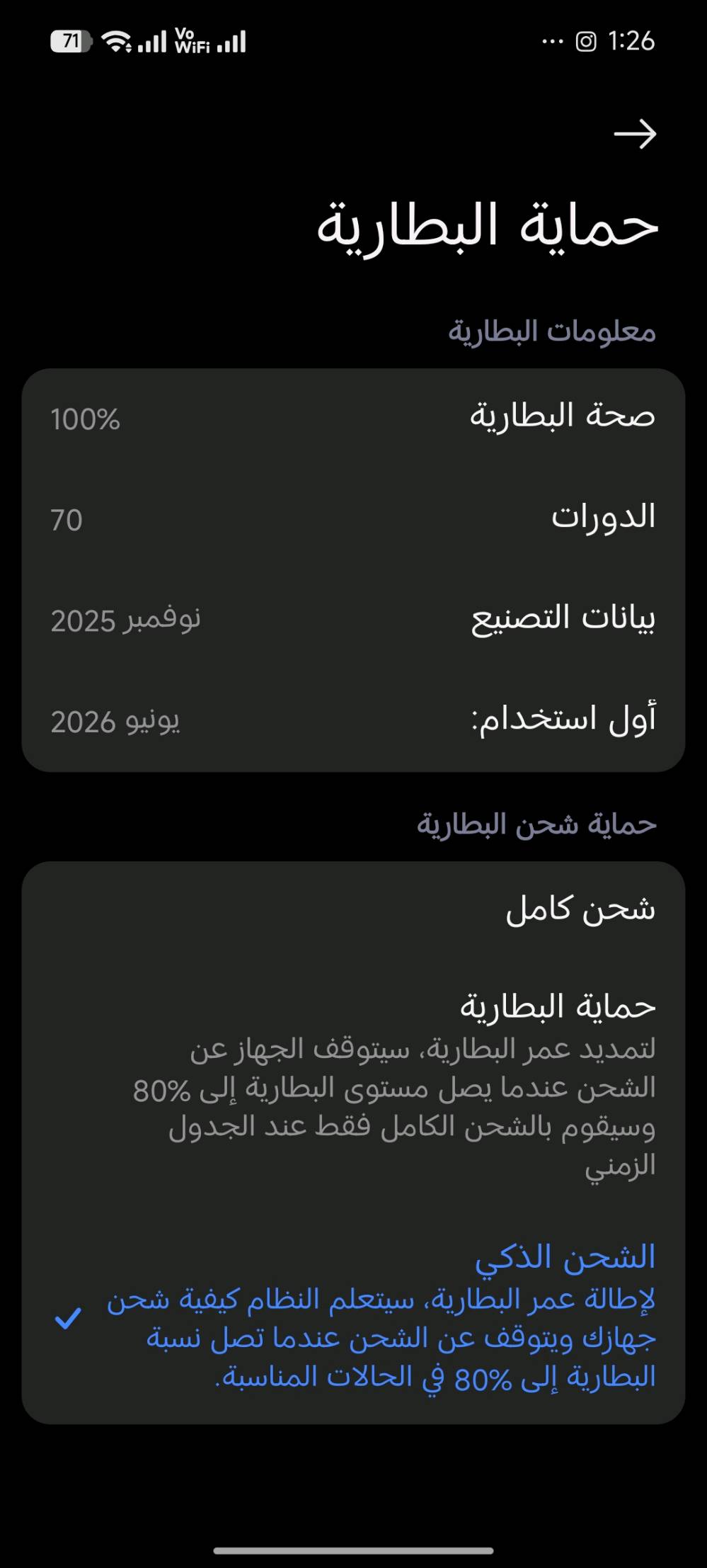 الجهاز جدا جدا نظيف وملحقاته كامله ومصار فتره من اخذته واستعمال قليل