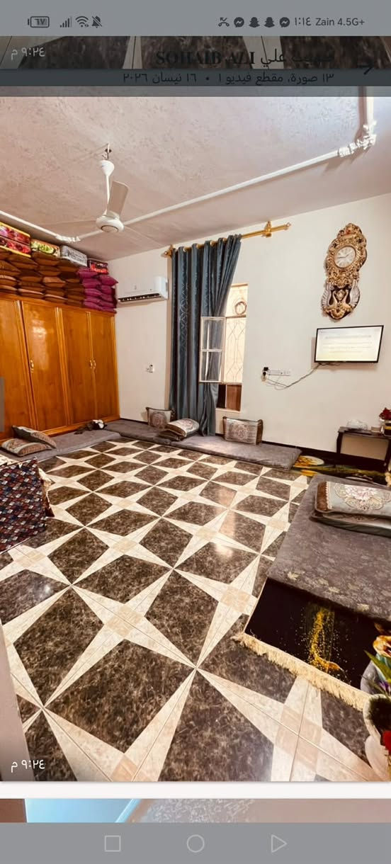 سلام عليكم بيت للبيع مساحتة 300متر يتكون من غرفتين وهول وصالة وكليدور ومطبخ وحمام مرقم بابلدية خدمات كاملة مكانة الخالدية حي معلمين قرب مستشفى الرشيد سعرة 1005 وبي مجال اللي يريد يراسلني @

نص مكتوب في الصور:
- ١:١٠ Zain 4.5G+ صهيب علي SOHAIB ALI ١٣ صورة، مقطع فيديو • ١٦ نيسان ٢٠٢٦ ٩:٢٤ م ٩:٢٤ م
- ١:١٤ Zain 4.5G+ SOHAIB ALI صهيب علي ١٣ صورة، مقطع فيديو ا • ١٦ نيسان ٢٠٢٦ ٩:٢٤ م ٩:٢٤ م
- صهيب علي SOHAIB ALI
- ١٣ صورة، مقطع فيديو ١ • ١٦ نيسان ٢٠٢٦
- ٩:٢٤ م
- ١٣ صورة، مقطع فيديو - ١٦ نيسان، ٢٠٢٦
- ١٣ صورة، مقطع فيديو | ١٦ نيسان، ٣:٢٦ م
- ١٣ صورة، مقطع فيديو، ١٢ نيسان ٢٠٢٤
- أنت أمس، ٩:١٩ م رد