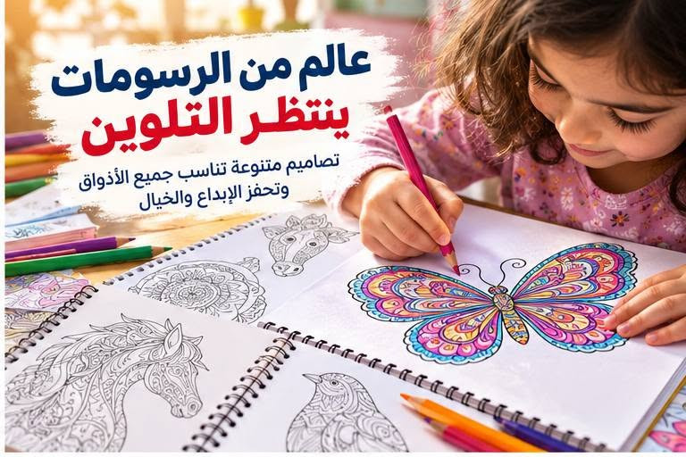 كل رسمة تبدأ بيضاء… والباقي يكمّله خيالهم. 🎨

دفتر تلوين RAMY
قياس A4، بـ20 ورقة ورسومات متنوعة بتفاصيل ممتعة، صُمّم ليمنح الأطفال مساحة أكبر للتلوين والإبداع وقضاء وقت أجمل بعيداً عن الشاشات.

ومن قلب بغداد، نصنع منتجاً عراقياً نهتم بتفاصيله من الورقة إلى الغلاف.
RAMY — مصنع عراقي للدفاتر منذ 1996
#صُنعت_بحب… لتُملأ بالألوان.

للمكتبات والموزعين: الكارتون 6 درزن
📍 بغداد – شارع الرشيد، مقابل شارع المتنبي، قرب جامع الحيدر خانة
📞 *********** | ***********

نص مكتوب في الصور:
- RAMY مصنع رامي للدفاتر منذ 1996 دفتر تلوين رامي رسومات متنوعة وابداع بلا حدود
- عالم من الرسومات ينتظر التلوين تصاميم متنوعة تناسب جميع الأذواق وتحفز الإبداع والخيال
- تفاصيل جميلة وممتعة في كل صفحة رسومات واضحة بتصاميم متنوعة للتلوين والتعبير عن الإبداع
- RAMY مصنع رامي للدفاتر منذ 1996 20 ورقة في كل دفتر قياس A4 مناسب للتلوين رسومات متنوعة وجذابة مناسب للأطفال وقضاء وقت ممتع بغداد : شارع الرشيد مقابل شارع المتنبي قرب جامع الحيدر خانه *********** - ***********