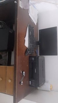 طابعة كانون G3416 • حاسبة فوجستو • ميز مكتبي