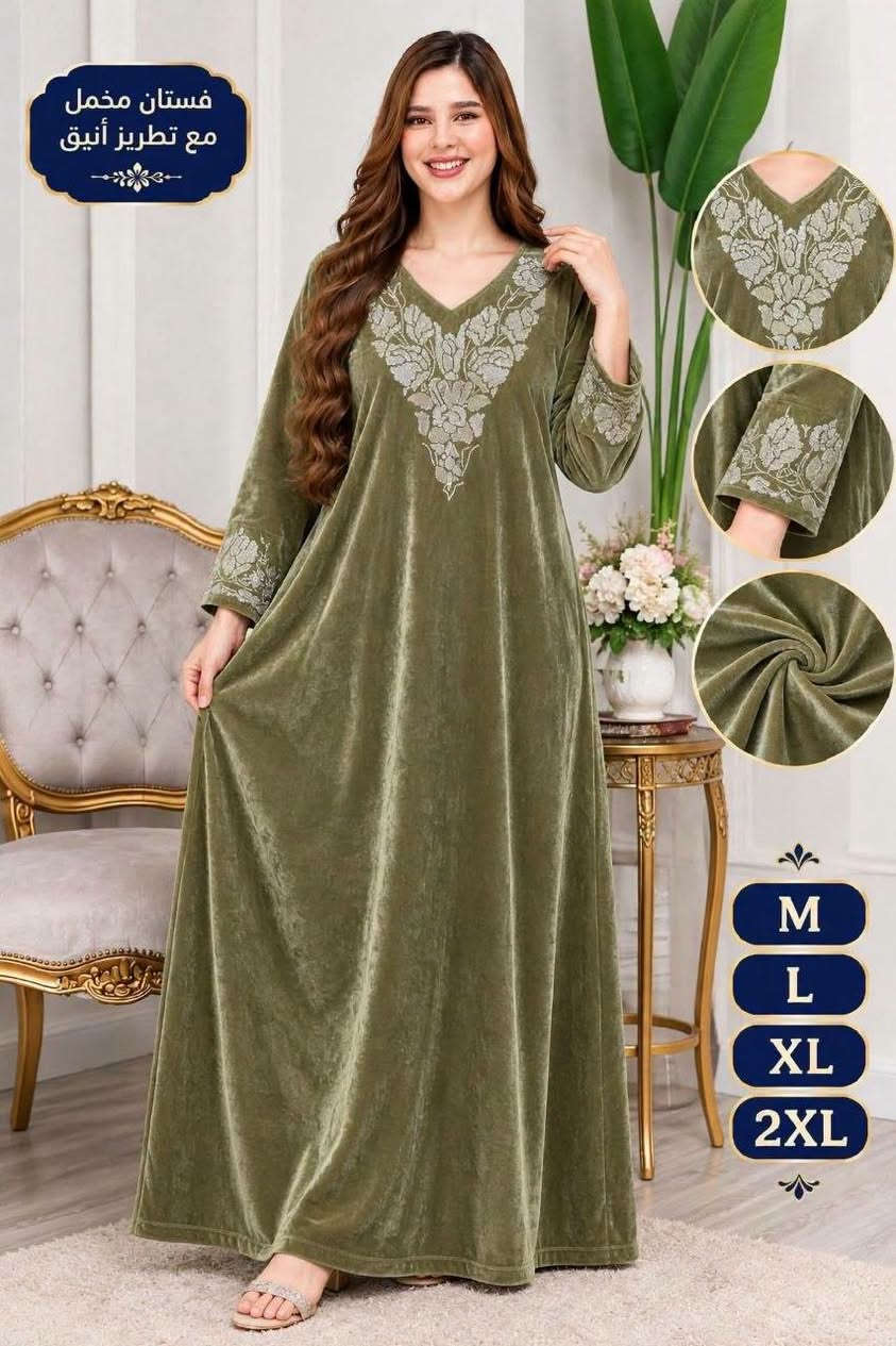 #جديد
نفتتح الموسم الشتوي اجمل الموديلات 
دشداشه قديفه مخمل الماس اصلي ثقيل ✅️
مقاس M.L.XL.2XL 
قالب كبير يلبس وزن 100ونازل✅️✅️
الدرزن 4لون 
سعر الدرزن 120الف
ملاحظه مهمه 👗 قياس 2xl
عرض الصدر 70cm
عرض حاشيه 80سم

اقل طلب للحجز نص درزن ✅️
للحجز والاستفسار 
***********
https://t.me/orkeap

نص مكتوب في الصور:
- فستان مخمل مع تطريز أنيق M L XL 2XL
- فستان مخمل
- مع تطريز أنيق
- M
- L
- XL
- 2XL
