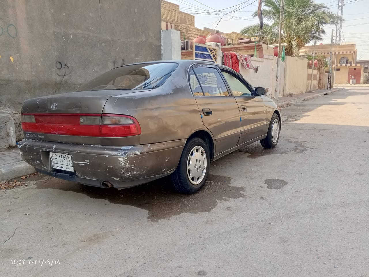 سلام عليكم
تويوتا كرونا فرخ بطه موديل 1993 رقم بغداد 

السياره مكفوله من الضربه مكينه ام الجف 
السياره خير من الله 
العنوان  واسط  النعمانيه 
رقم الهاتف (***********)

نص مكتوب في الصور:
- ١٦:٠٠ ٢٠٢٦/٠٩/١٨
- ١٦:٥٦ ٢٠٢٦/٠٩/١٨
- ١٤:٥٣ ٢٠٢٦/٠٩/١٨