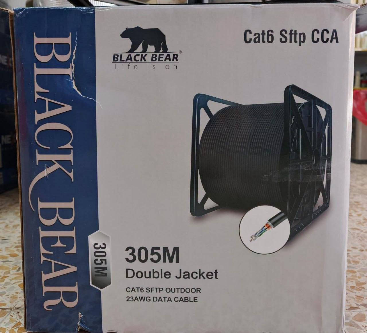 🐼بكره black bear 
Cat6 sftp _دبل تغليف دبل تسليح 
305m 
🐼السعر 100,000

للإستفسار📞 ***********
🤩 توجد خدمة توصيل 24 ساعة
