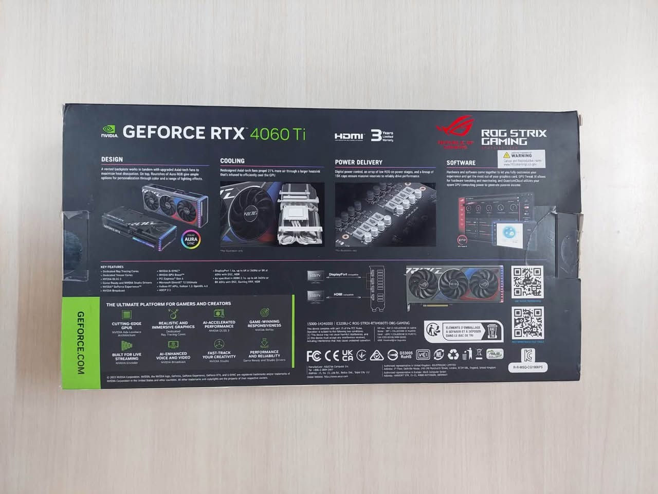 السلام عليكم ،، مكلف بالنشر

​🔥 للبيع: ASUS ROG Strix RTX 4060 Ti OC Edition 8GB 🔥
​كارت شاشة غني عن التعريف، أداء قوي جدا مع تبريد قوي جداً وتصميم إضاءة RGB مميز!
​الحالة: مستعمل بنظافة ممتازه مستعمل قليل جدا مع الكارتون.
​المواصفات: 8GB GDDR6 | دعم DLSS 3 | تقنية Ray Tracing.
​السعر: 550,000 دينار.
​📍 المكان: [ بغداد ]
📩 للتواصل أو الاستفسار: الاتصال عالرقم ***********
