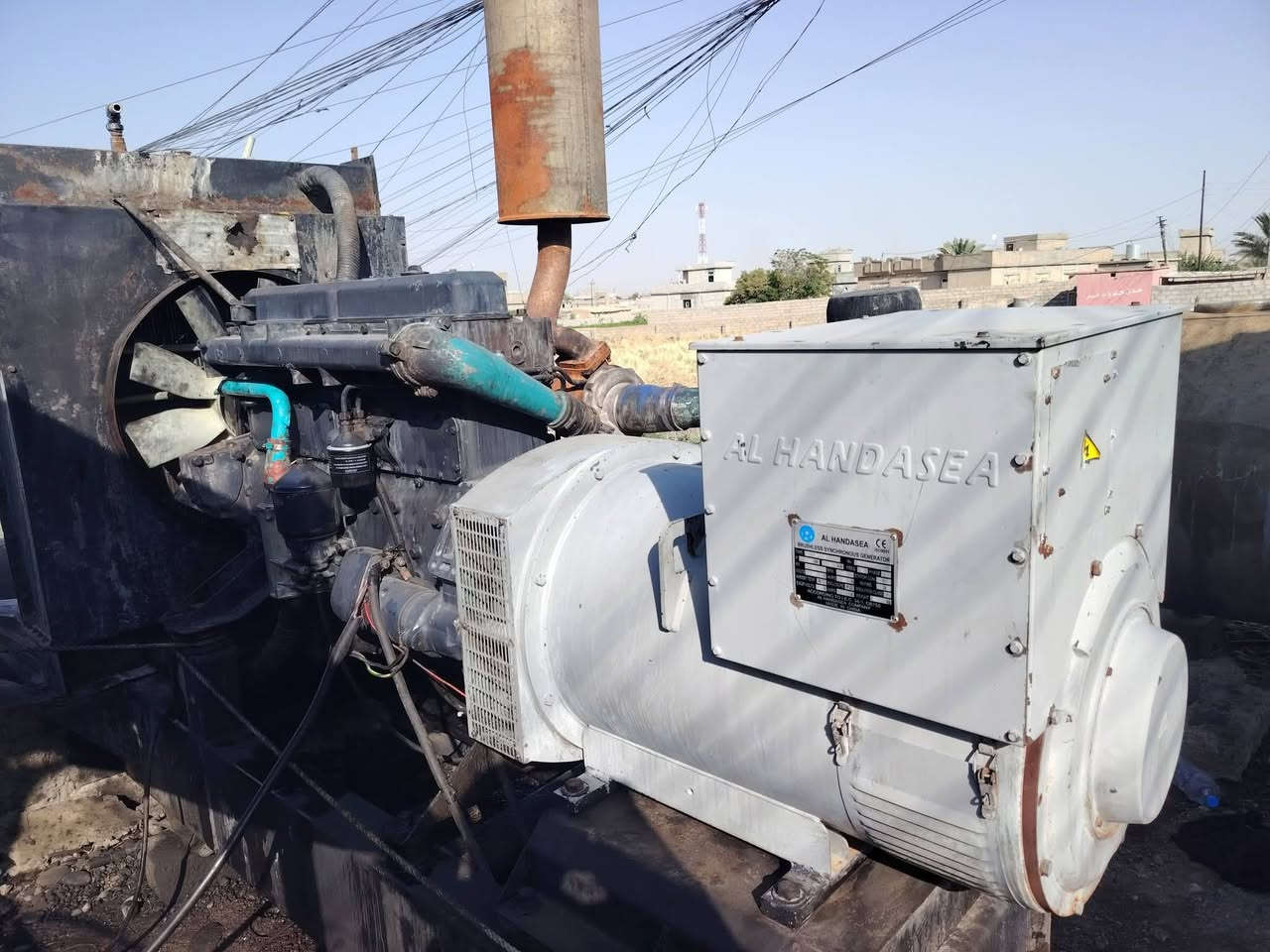 مولدة ١١٣حجره كبير سايز ١٠ تعمير كامل بعد ما محمل ٢٥٠ كي في ماملفوف للبيع العنوان جنوب القياره الاتصال ***********
