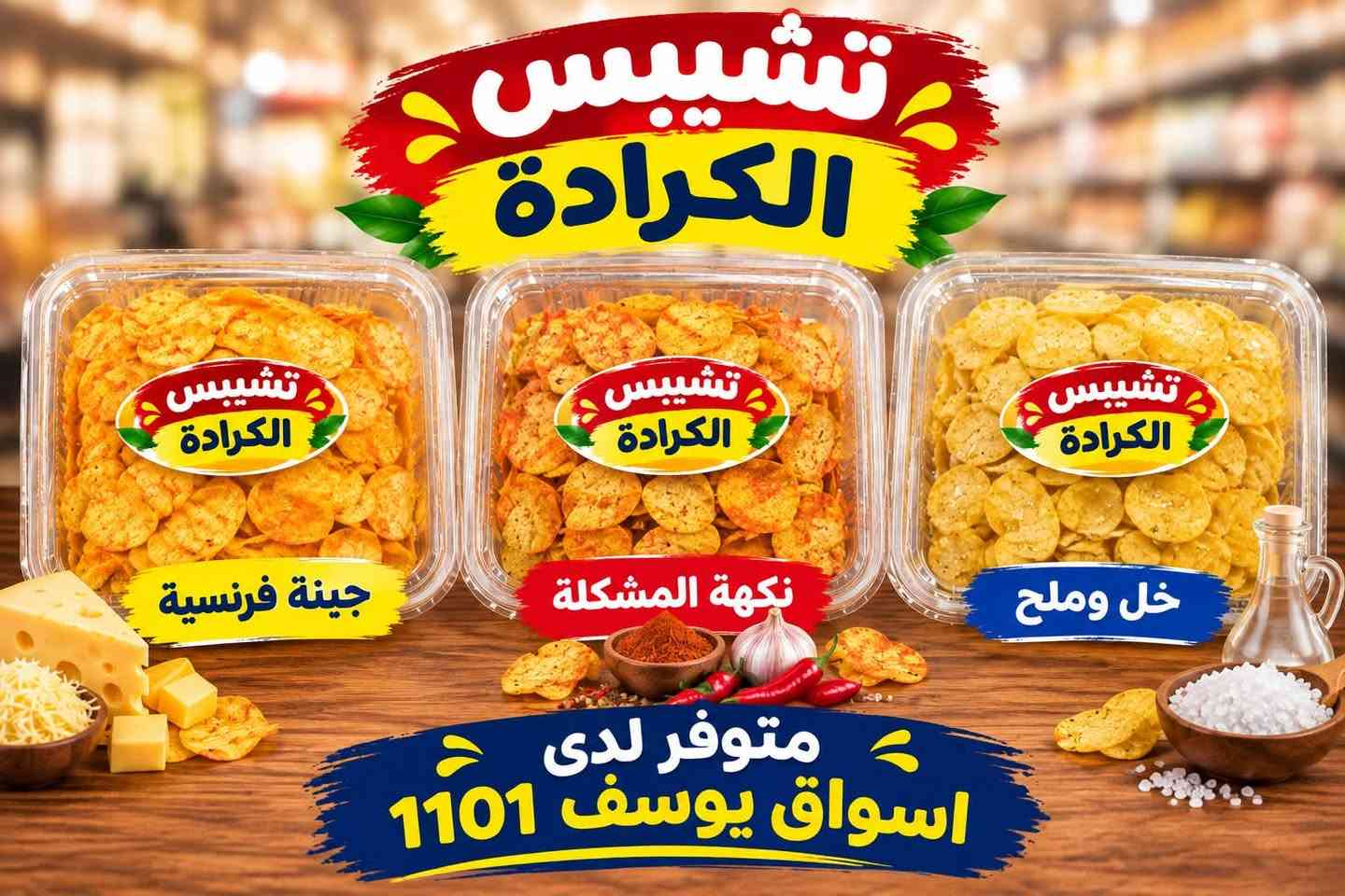 كل هاي المنتجات متوفرة يمنا 😎
اسواق يوسف 1101 👍👍
خدمة التوصيل *********** 📞📞🛵🛵

نص مكتوب في الصور:
- عرض خاص تونة بالزيت ثلاث قطع 5,000 فقط دينار متوفر لدى أسواق يوسف 1101
- شامية السينما العراقية متوفر لدى أسواق يوسف 1101
- خفيف مقرمش ولذيذ Chips البوب chips للدايت SNACK HEALTHY CHOICE السينما العراقية بوب تشيبيس POPCHIPS نكهة الجين CHEESE السينما العراقية بوب تشيبيس POPCHIPS نكهة الشواء BBQ السينما العراقية بوب تشيبيس POPCHIPS الأصلي Original السينما العراقية بوب تشيبيس POPCHIPS ملح وخل Salt & Vinegar متوفر لدى أسواق يوسف 1001
- معجنات عيون بغداد متوفر لدى أسواق يوسف 1101
- تشييس الكرادة جبنة فرنسية نكهة المشكلة خل وملح متوفر لدى اسواق يوسف 1101