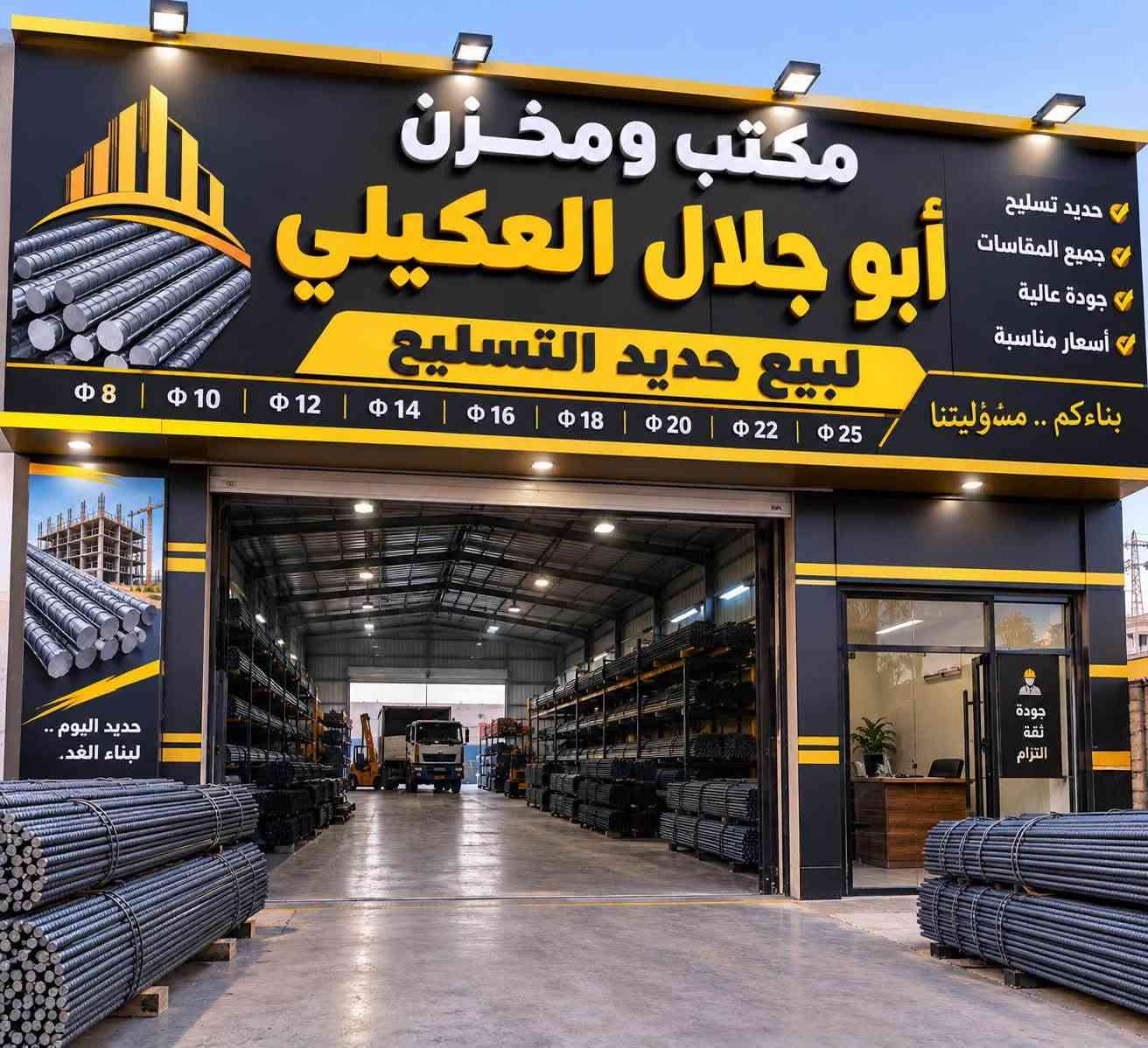 حديد تسليح • مقاسات ١٠-٣٢مم • توصيل بغداد