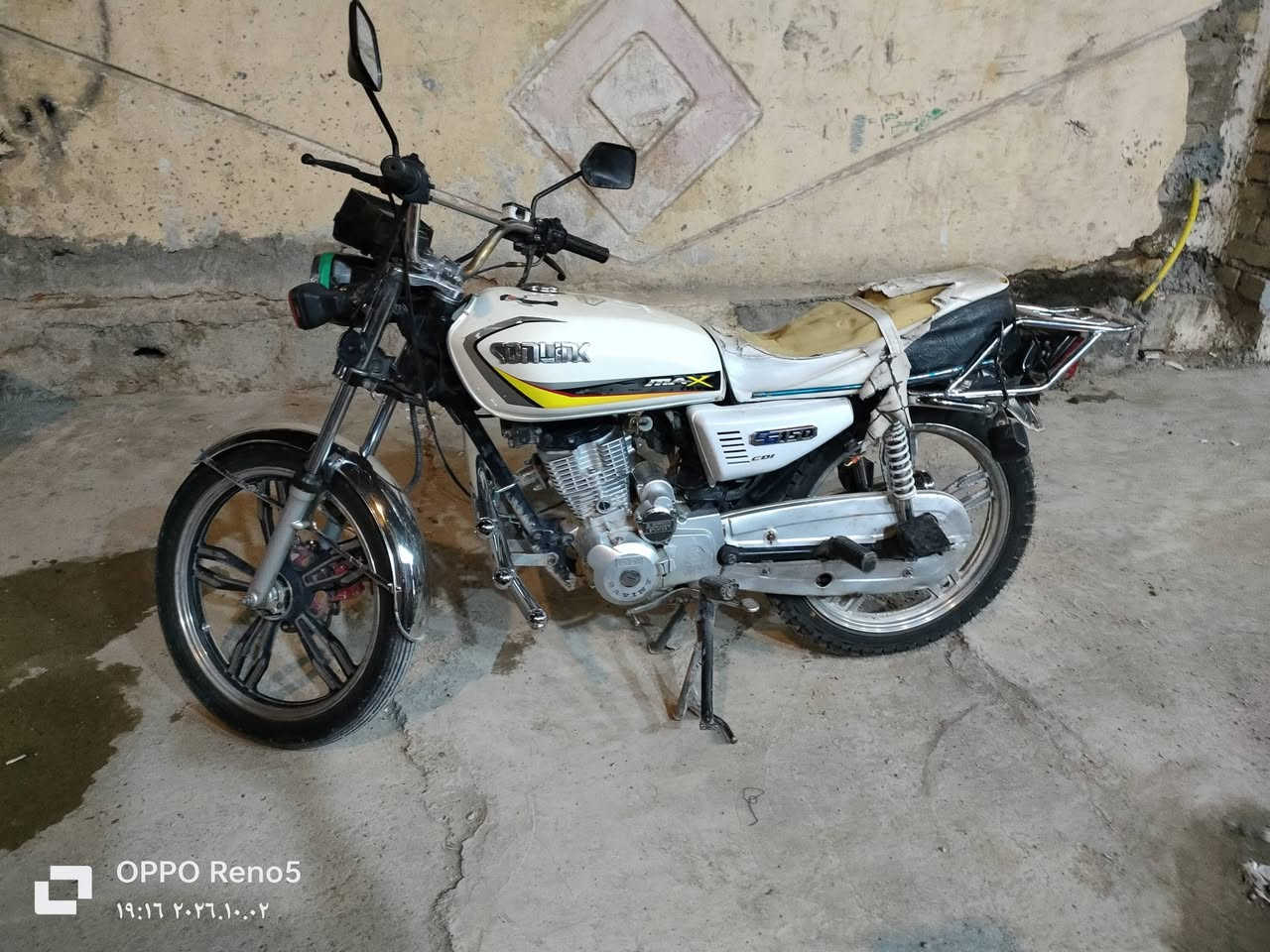 السلام عليكم الدراجه لبيع الموديل 2021 الدراجه النواغص بس كشن + باتري المكان فلوجه حي الرساله *********** التواصل عله الرقم

نص مكتوب في الصور:
- OPPO Reno5
- ١٩:١٧ ٢٠٢٦.١٠.٠٢
- OPPO Reno5 19:16 2026.10.02