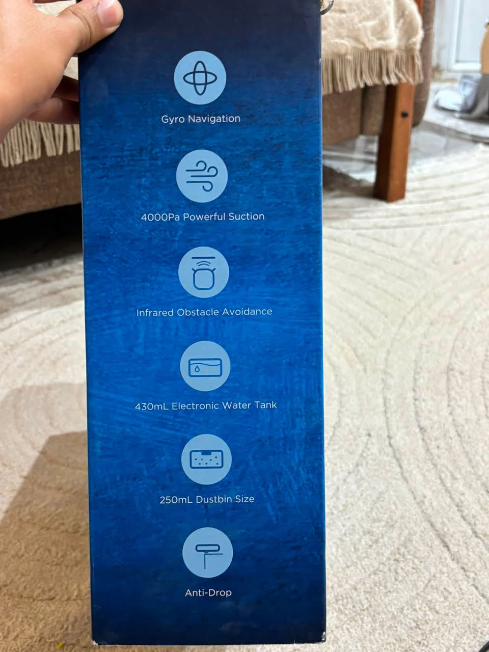 مكنسة Midea i5C الروبوتية الذكية - بحالة ممتازة (استعمال قليل جداً) 🏠✨
إذا كنت تبحث عن الراحة في التنظيف، هذه فرصتك! متوفرة مكنسة Midea i5C الروبوتية للبيع، الجهاز بحالة ممتازة ونظيف جداً، تم استخدامه لفترة قليلة فقط وبكامل ملحقاته وكرتونته.
مميزات الجهاز:
✅ نظام تنظيف 4 في 1: شامل ومتطور لضمان أفضل نتيجة.
✅ قوة شفط جبارة: 4000Pa لتنظيف عميق يزيل أدق الأتربة.
✅ ملاحة ذكية (Gyro Navigation): تغطي مساحات المنزل بذكاء.
✅ حماية متكاملة: مزودة بمستشعرات لتجنب الاصطدام ومنع السقوط (Anti-Drop).
✅ تحكم ذكي: متوافقة مع تطبيق MSmartHome للتحكم الكامل من هاتفك.
✅ تنظيف رطب وجاف: خزان مياه إلكتروني بسعة 430 مل + حاوية غبار 250 مل.
المواصفات التقنية:
 الموديل: i5C
 اللون: أسود أنيق
 الحالة: مستعملة استعمال قليل (بحالة كالجديدة)
 السعر: 275,000 دينار عراقي
الجهاز يعمل بكفاءة تامة ومناسب جداً للباحثين عن مكنسة ذكية بحالة ممتازة.
📍 للشراء والاستفسار:
يرجى التواصل عبر الاتصال أو الواتساب على الرقم: ***********

